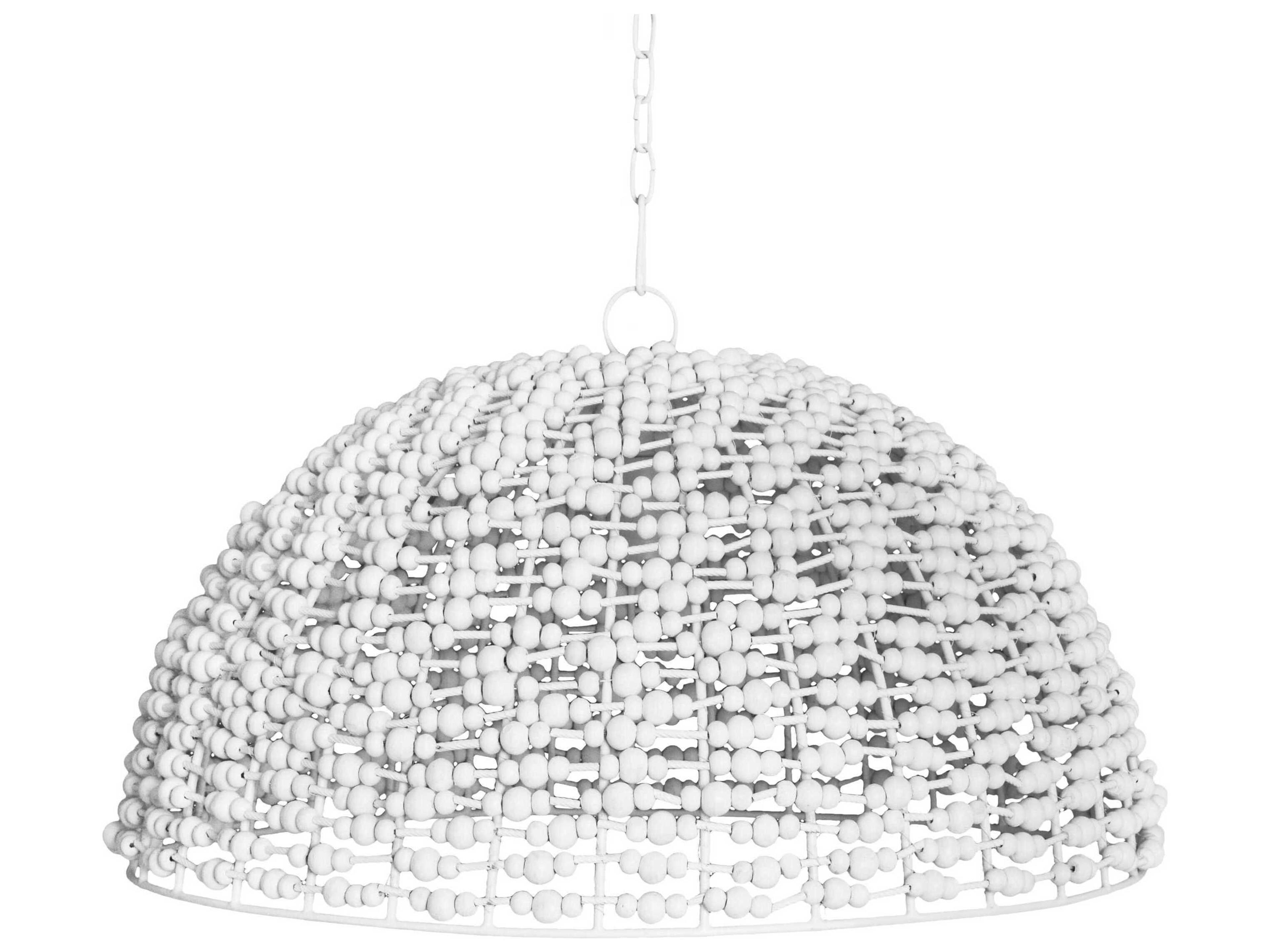 Worlds Away White Dome Pendant