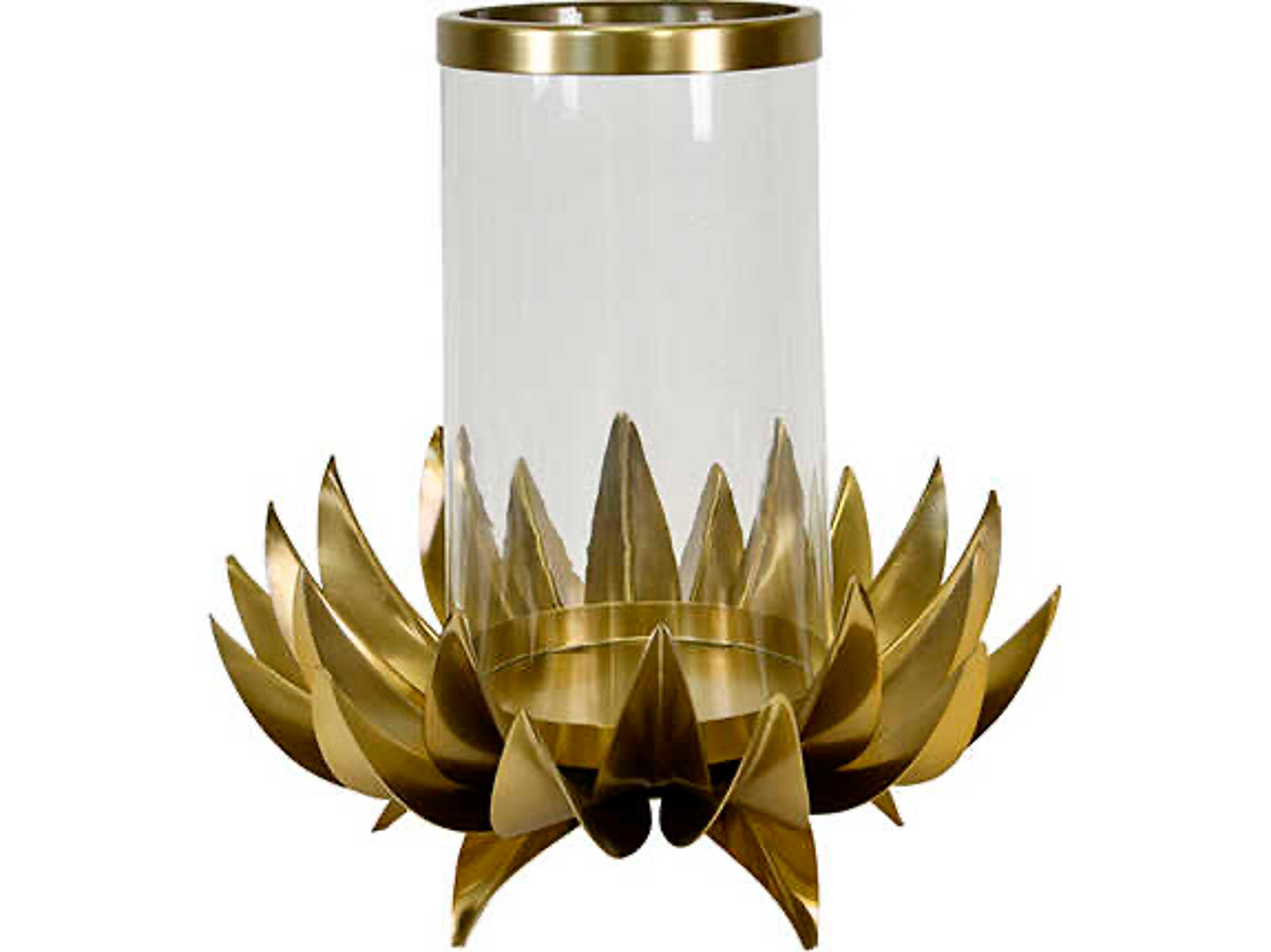 Worlds Away Sirius Brass Candle Holder