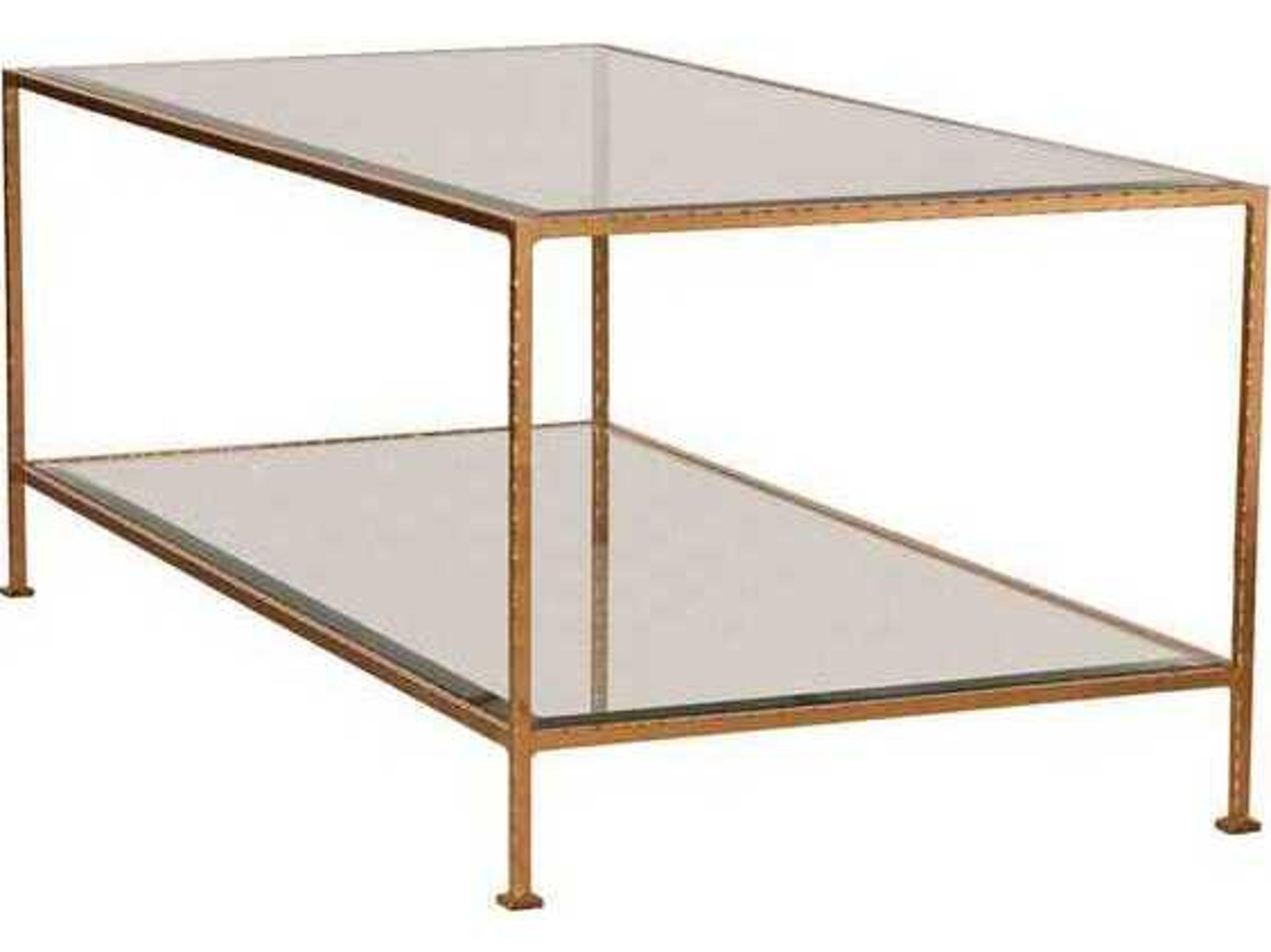 Worlds Away Rectangular Glass Coffee Table