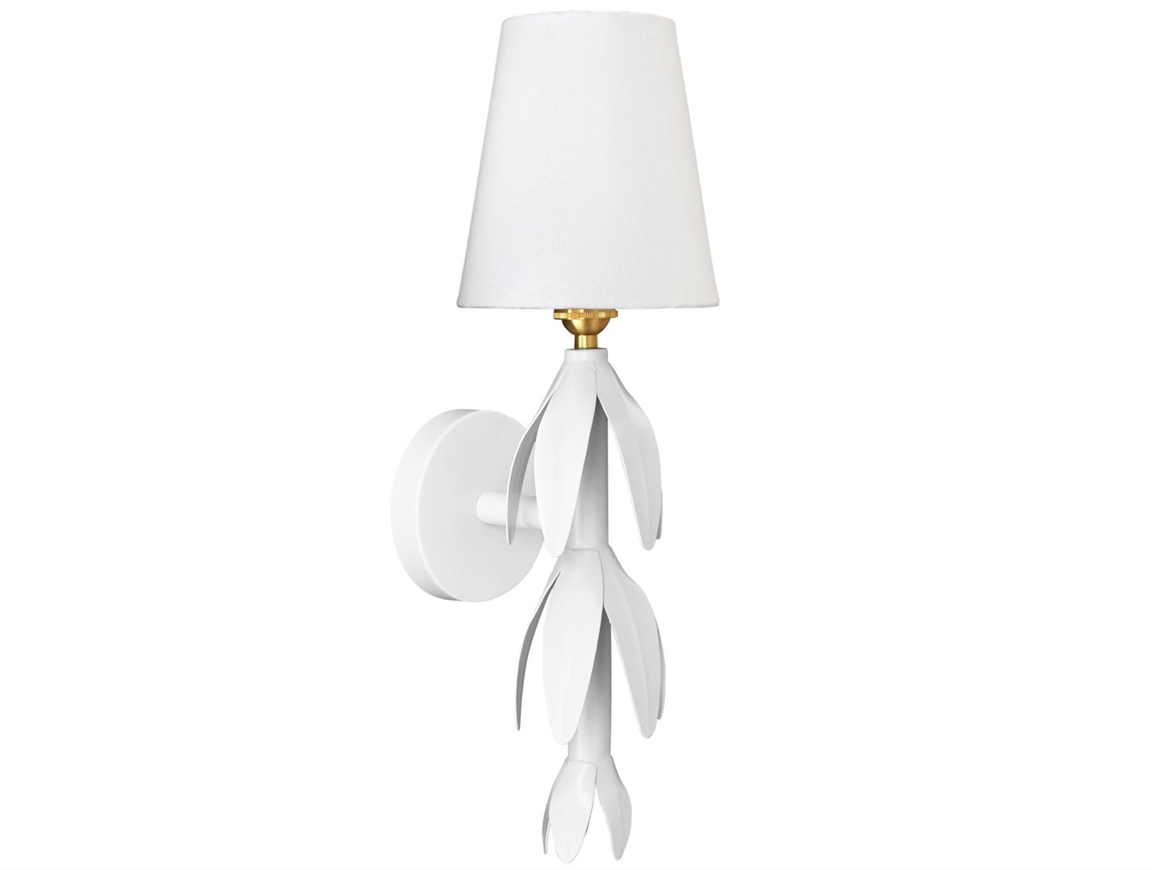 Worlds Away 1-Light Com White Wall Sconce