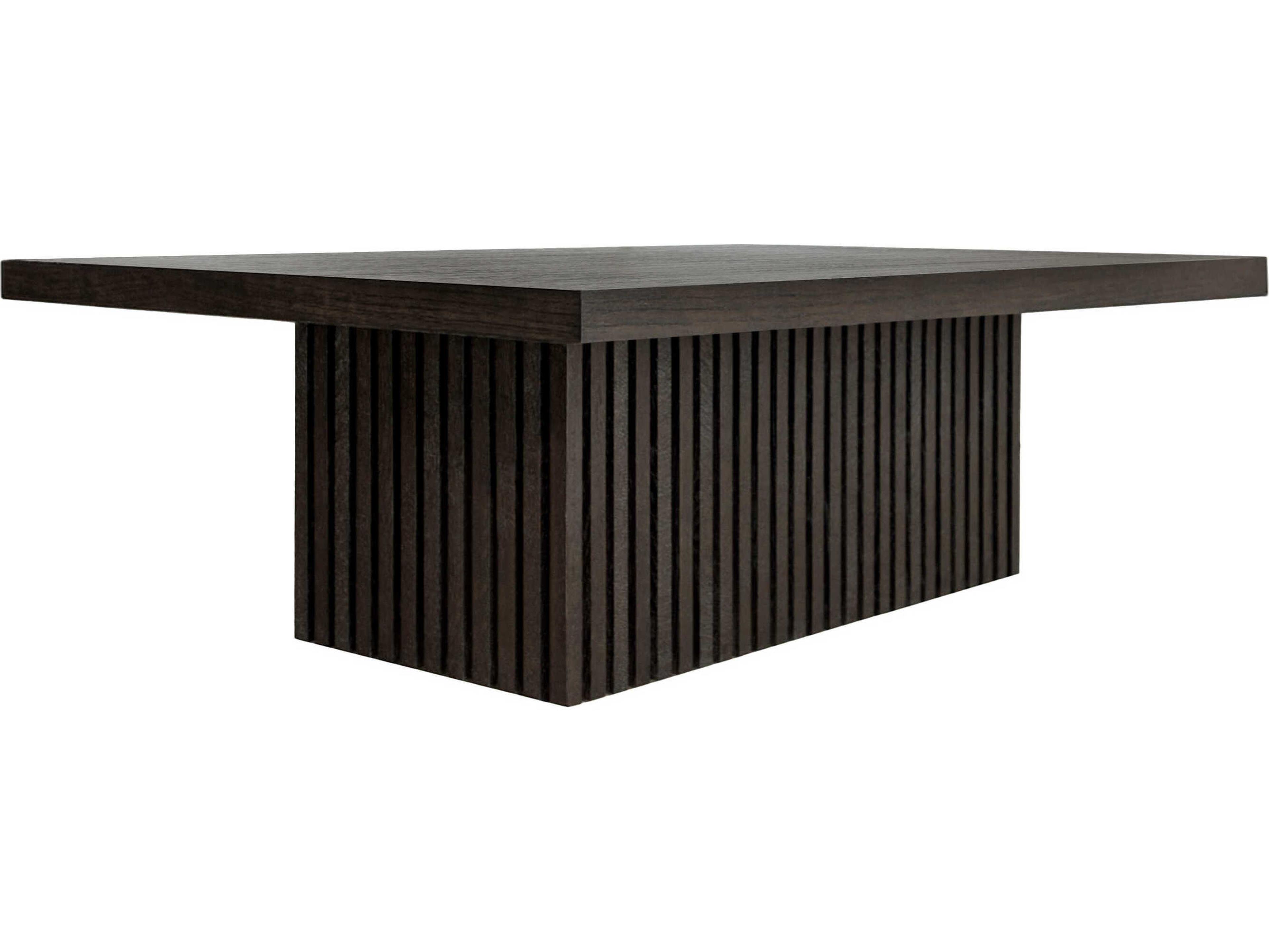 Worlds Away Rectangular Wood Dark Espresso Oak Coffee Table