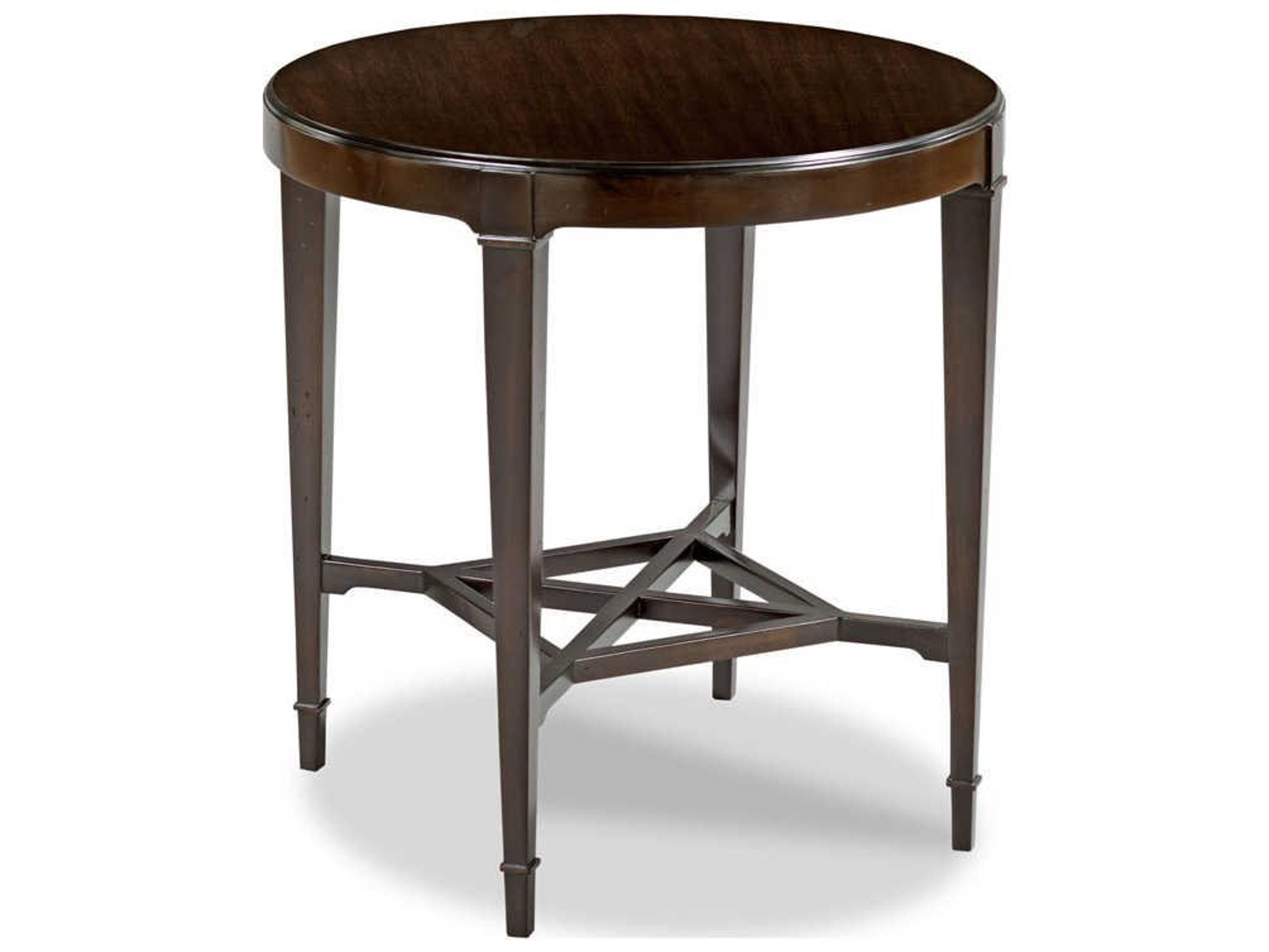 Woodbridge Addison Round Ebonized Mahogany End Table