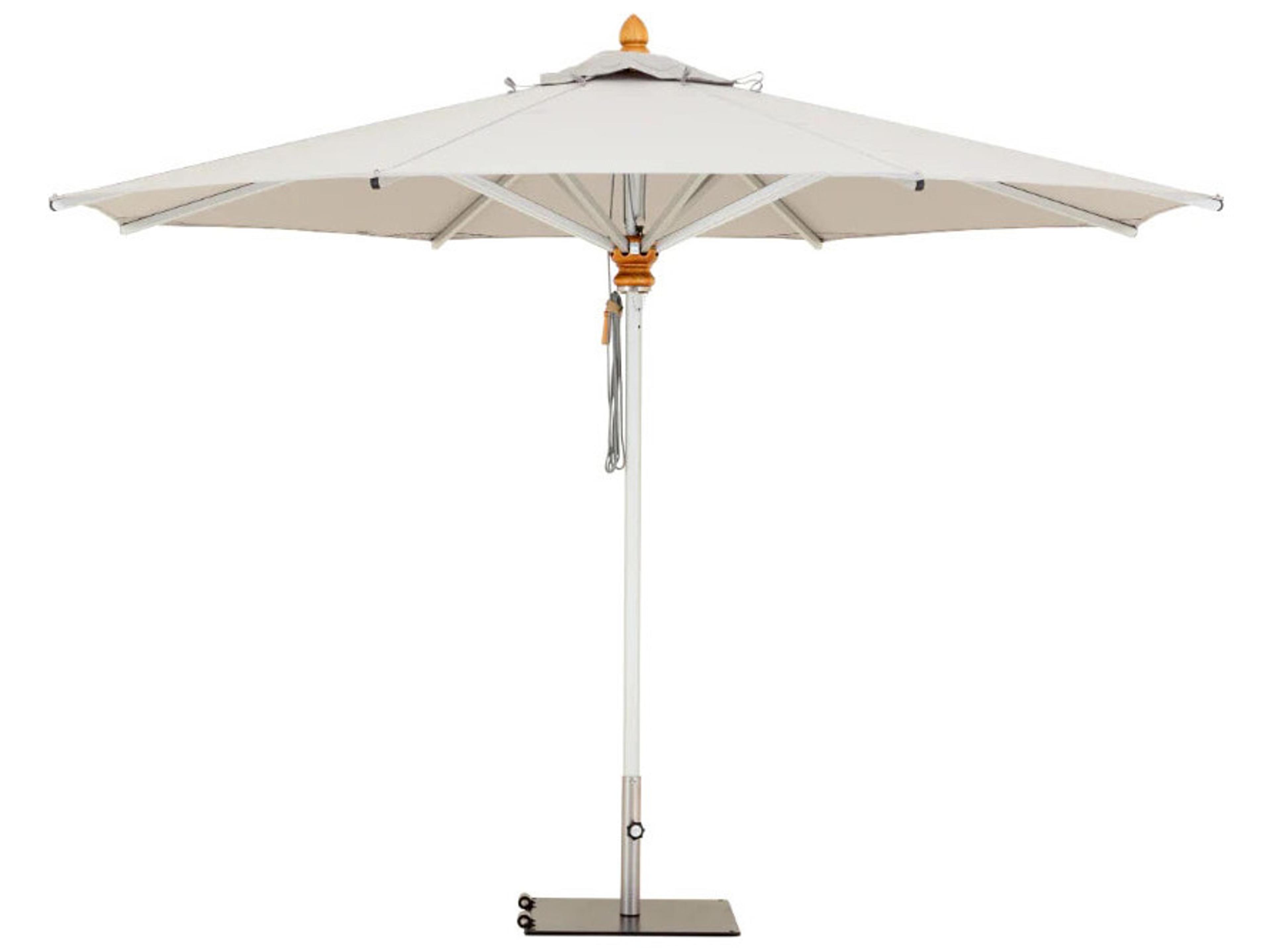 Woodline Shade Solutions Bravura Aluminum 8.9 Foot Octagon Pulley Lift Outdoor Umbrella