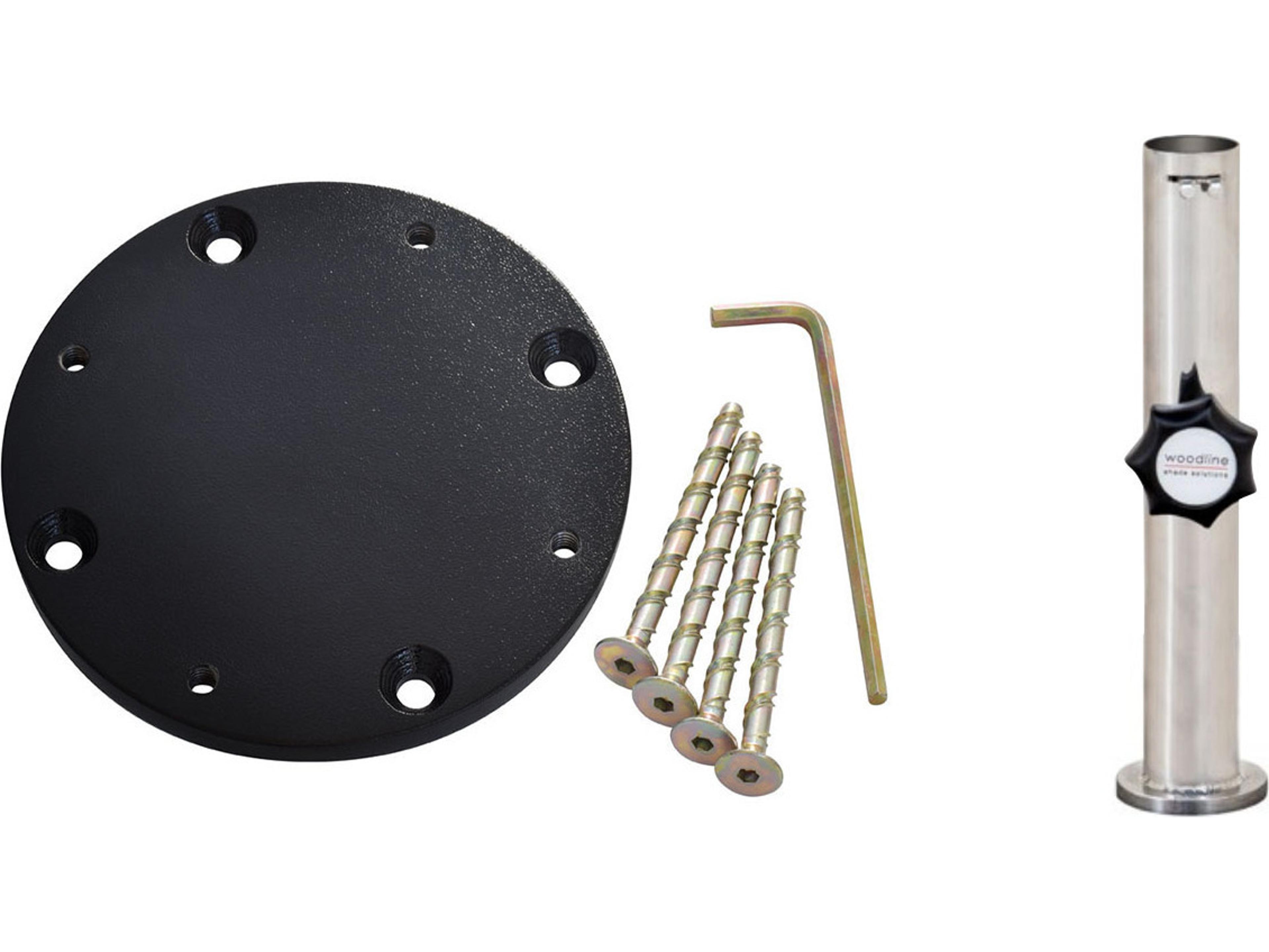 Woodline Shade Solutions Concrete Mount with 15 Foot Tube