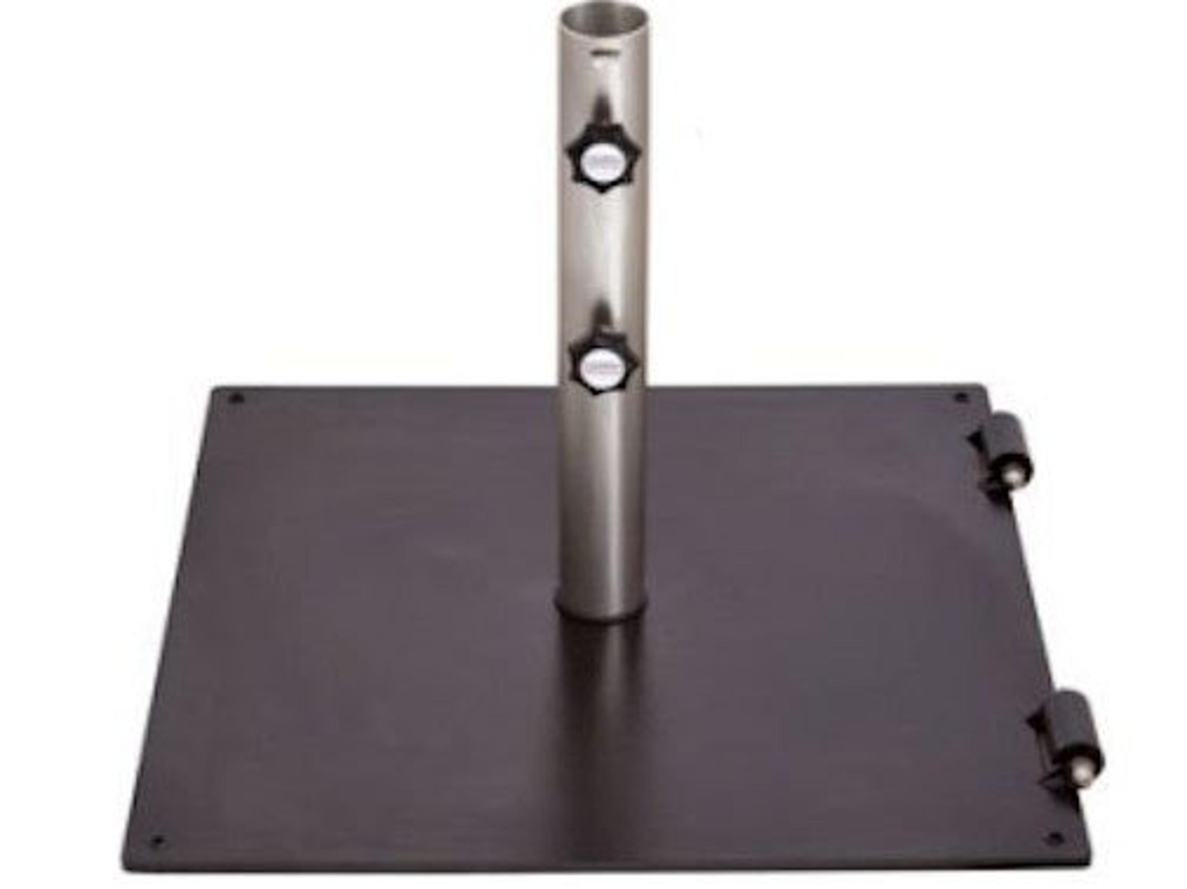 Woodline Shade Solutions 609 Square Metal Base with wheels + 57mm (2 1/4'') Stainless Steel tube