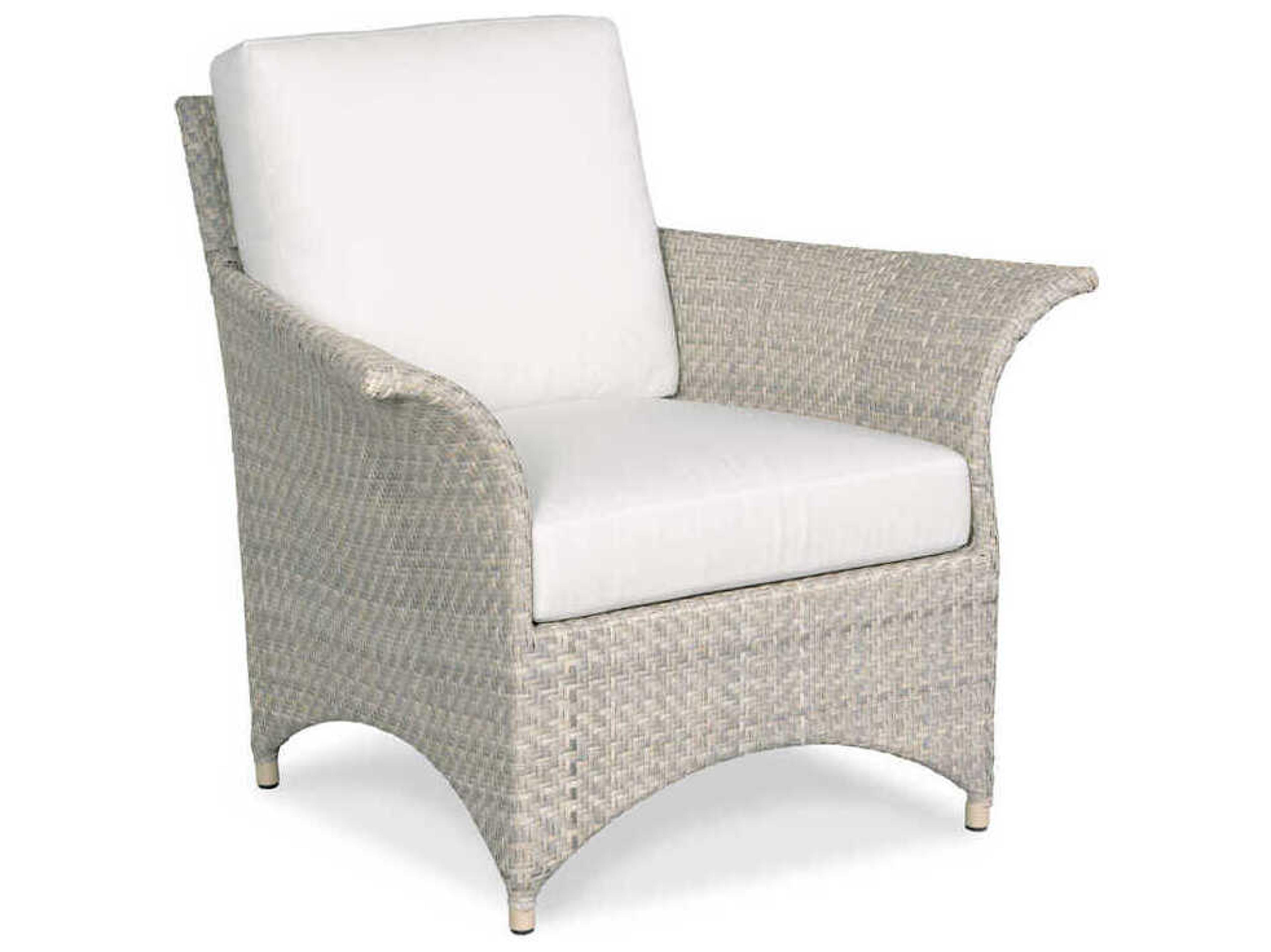 Woodbridge Outdoor Floral Gray Aluminum Recycled Plastic Cushion Lounge Chair