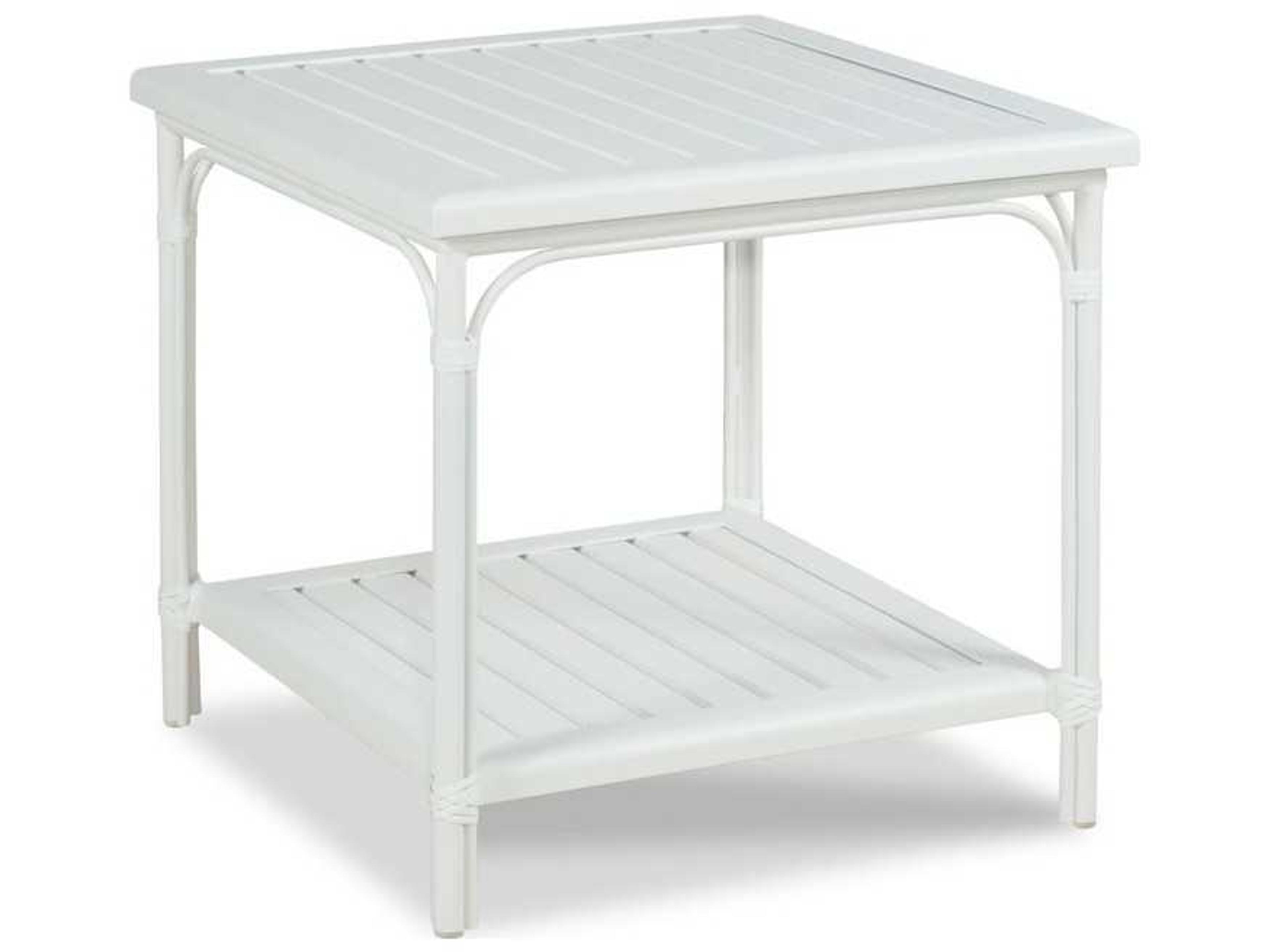 Woodbridge Outdoor Carlyle Cloud White Aluminum Square End Table