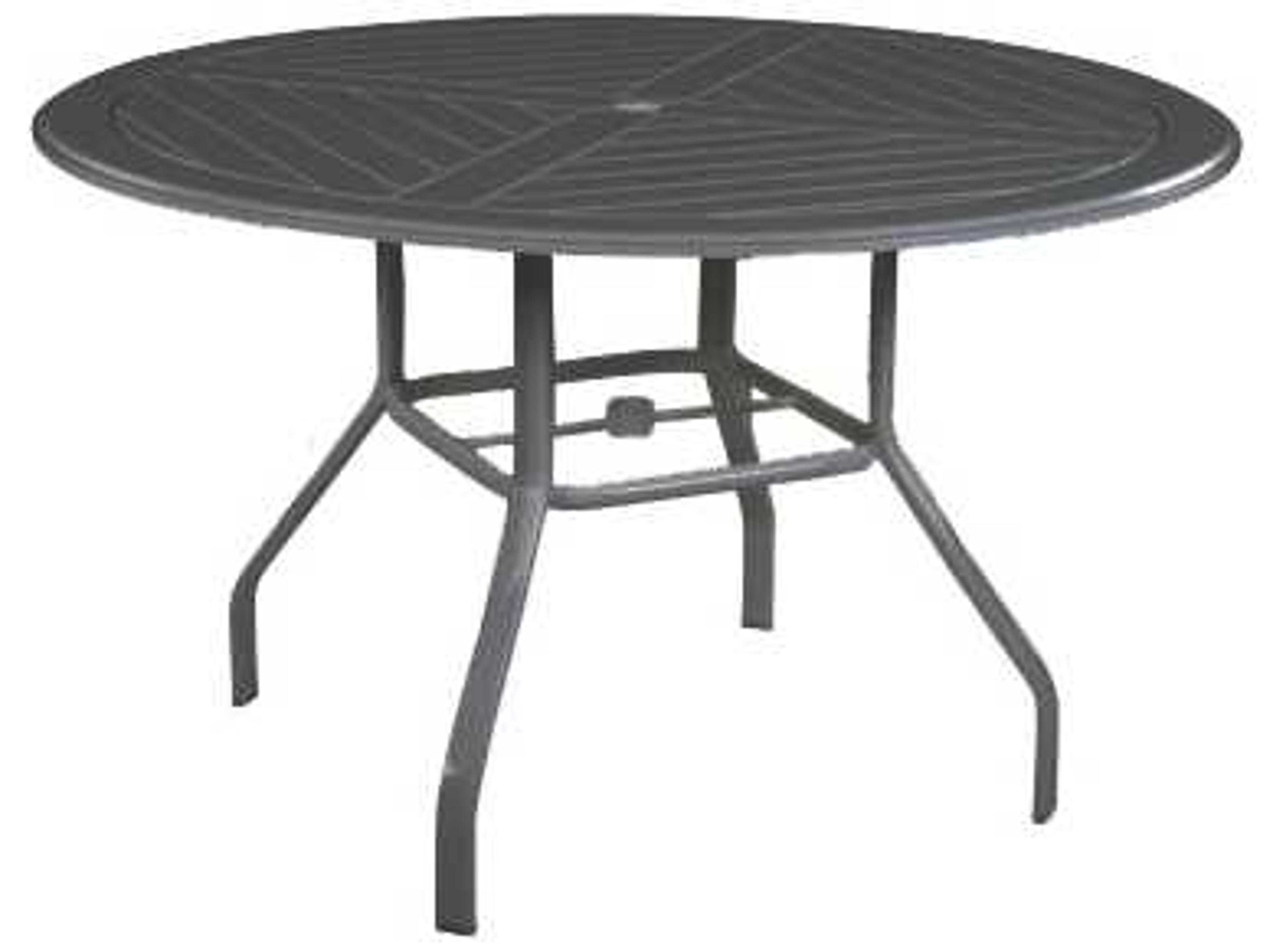 Windward Design Group Newport MGP Round Patio Dining Table with Umbrella Hole