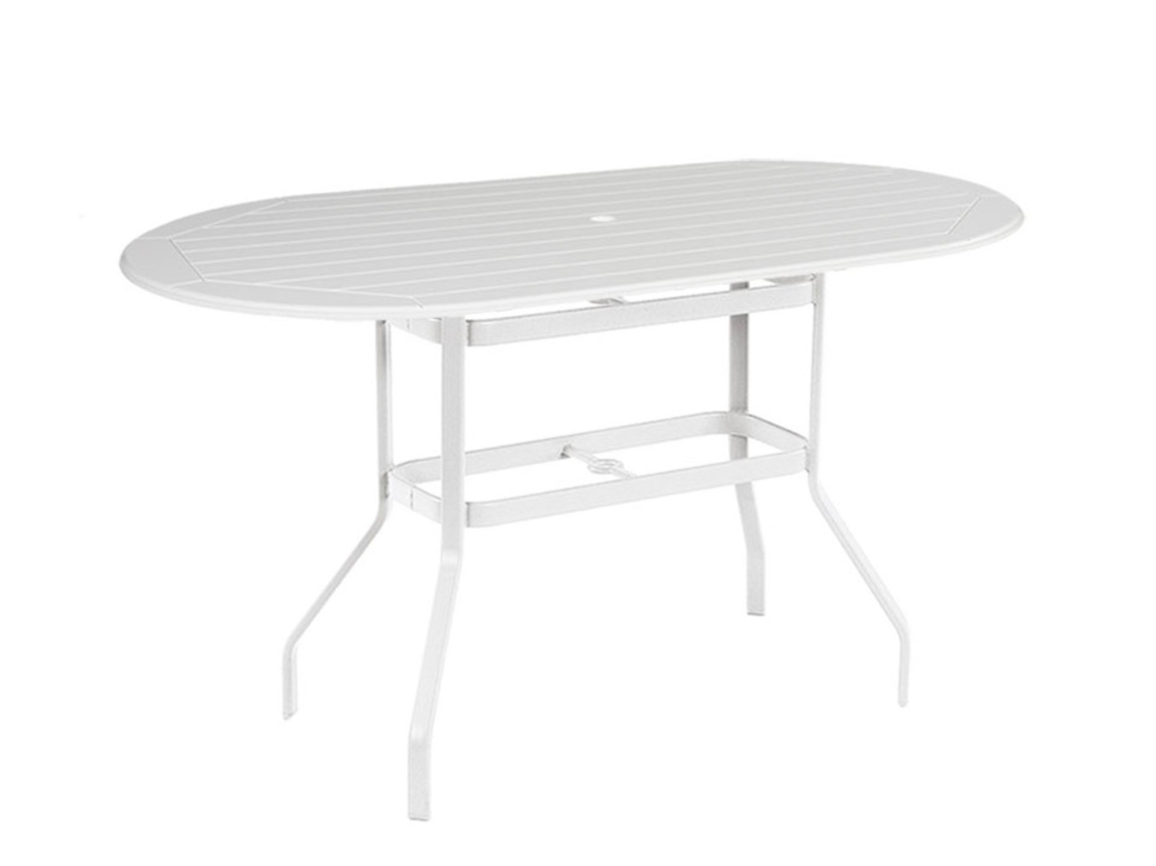 Windward Design Group Raleigh MGP Aluminum Oval Patio Bar Table with Umbrella Hole