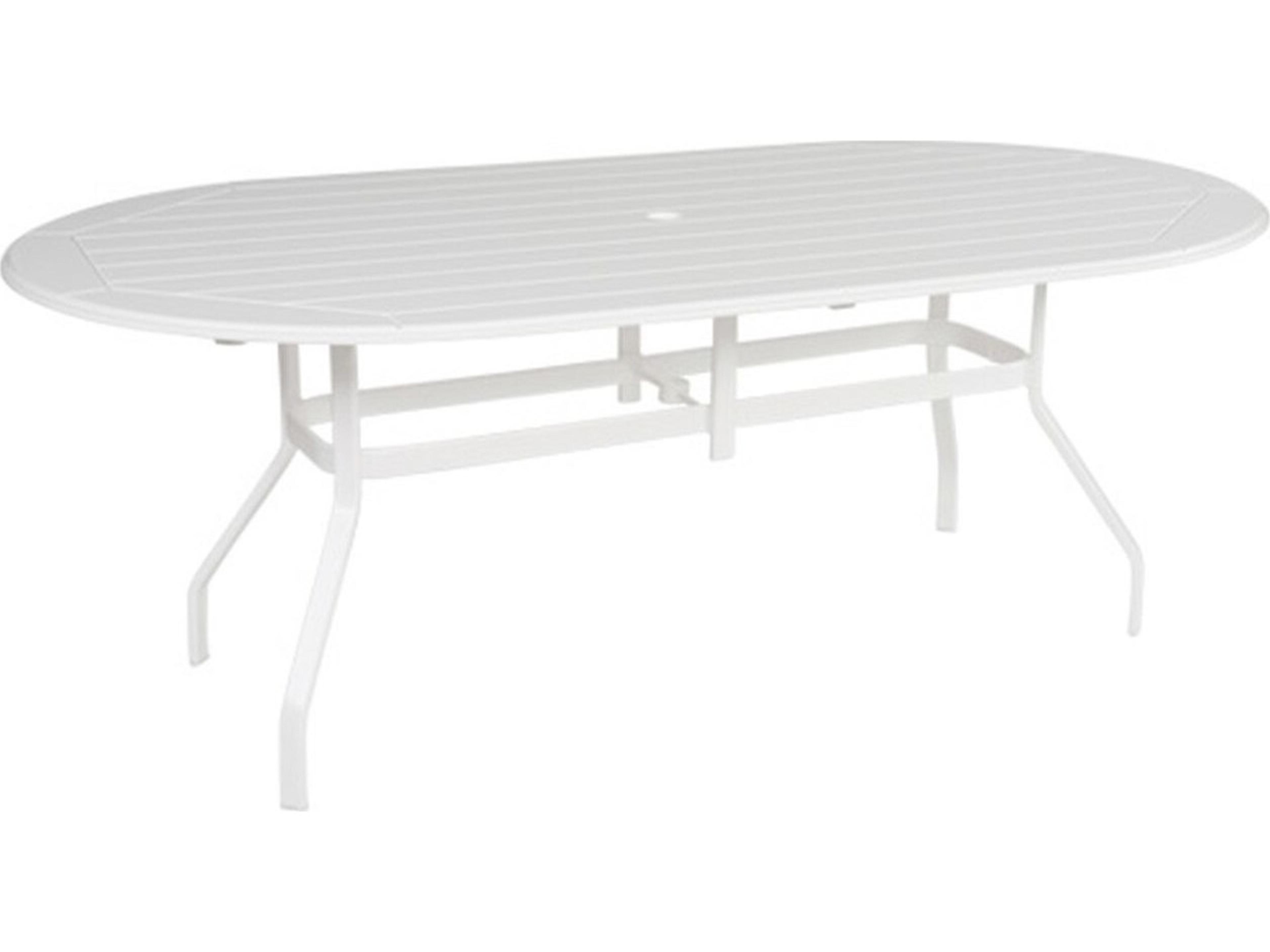 Windward Design Group Newport MGP Oval Patio Dining Table with Umbrella Hole