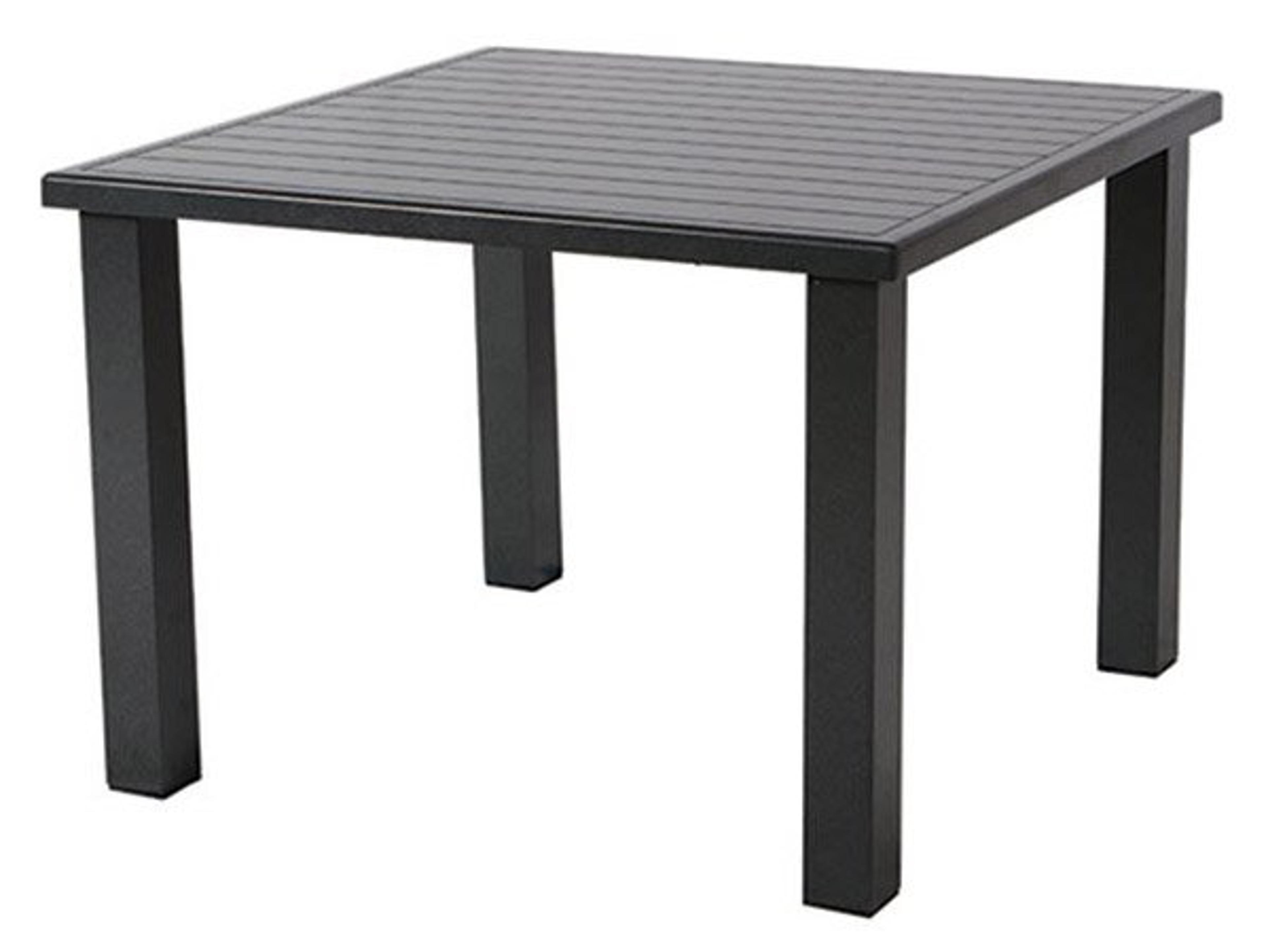 Windward Design Group Apollo Aluminum Square Outdoor Bar Table with Umbrella Hole
