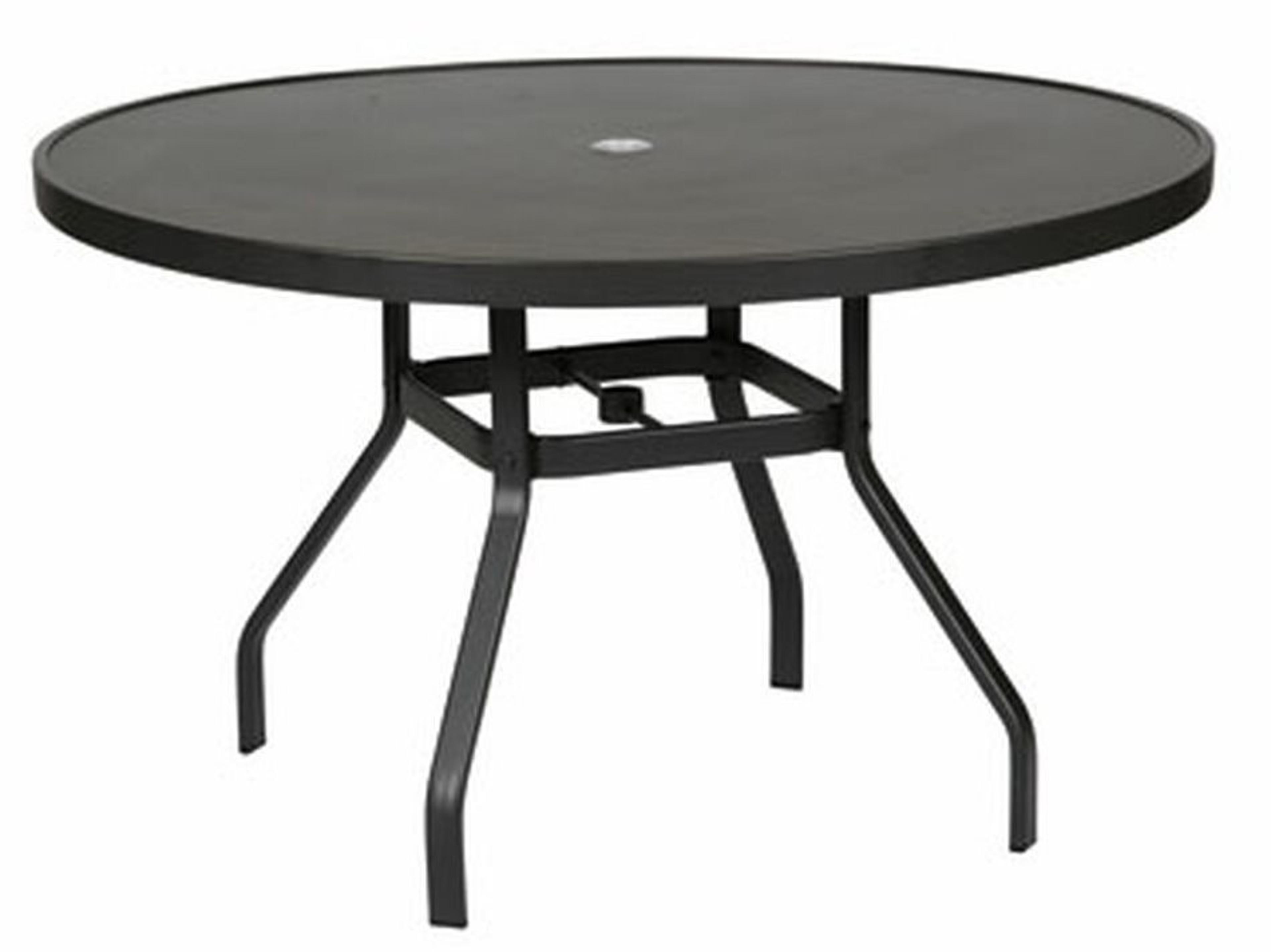 Windward Design Group Avalon II Aluminum Round Patio Dining Table with Umbrella Hole