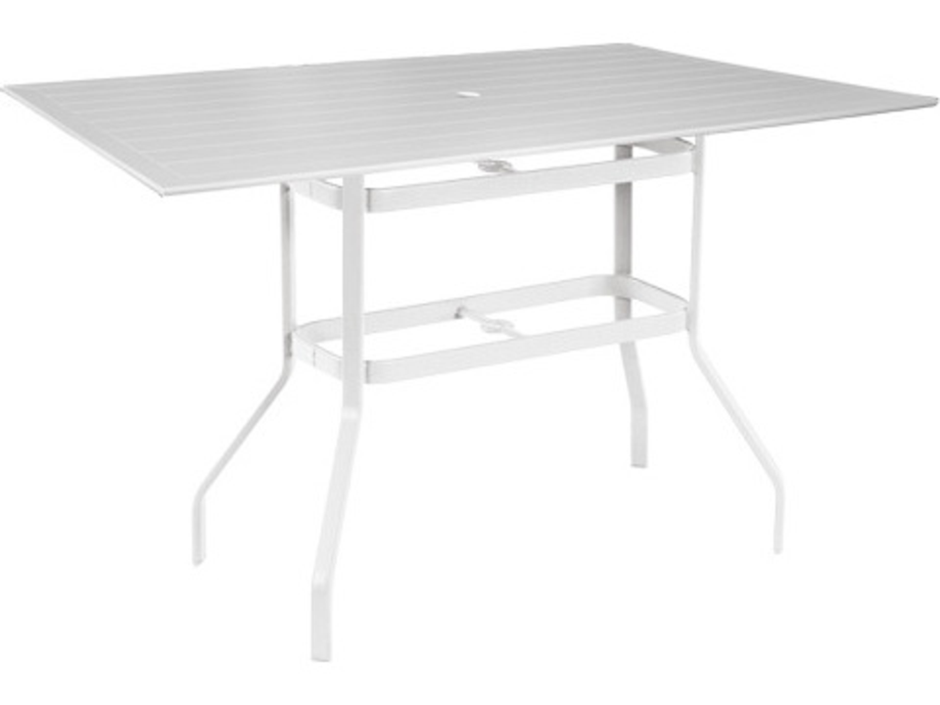 Windward Design Group Newport MGP Rectangular Outdoor Bar Table with Umbrella Hole