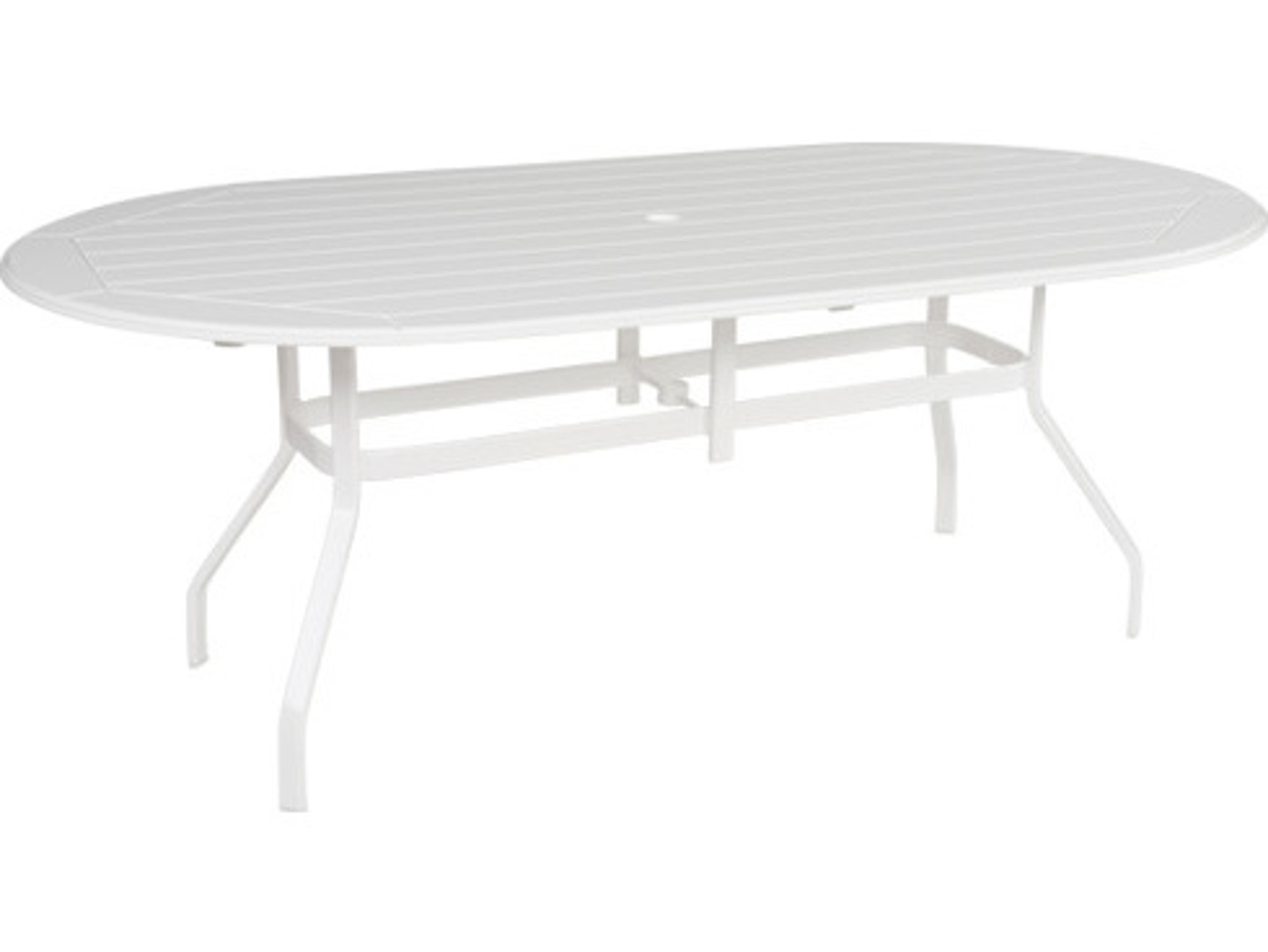 Windward Design Group Newport MGP Oval Outdoor Dining Table with Umbrella Hole