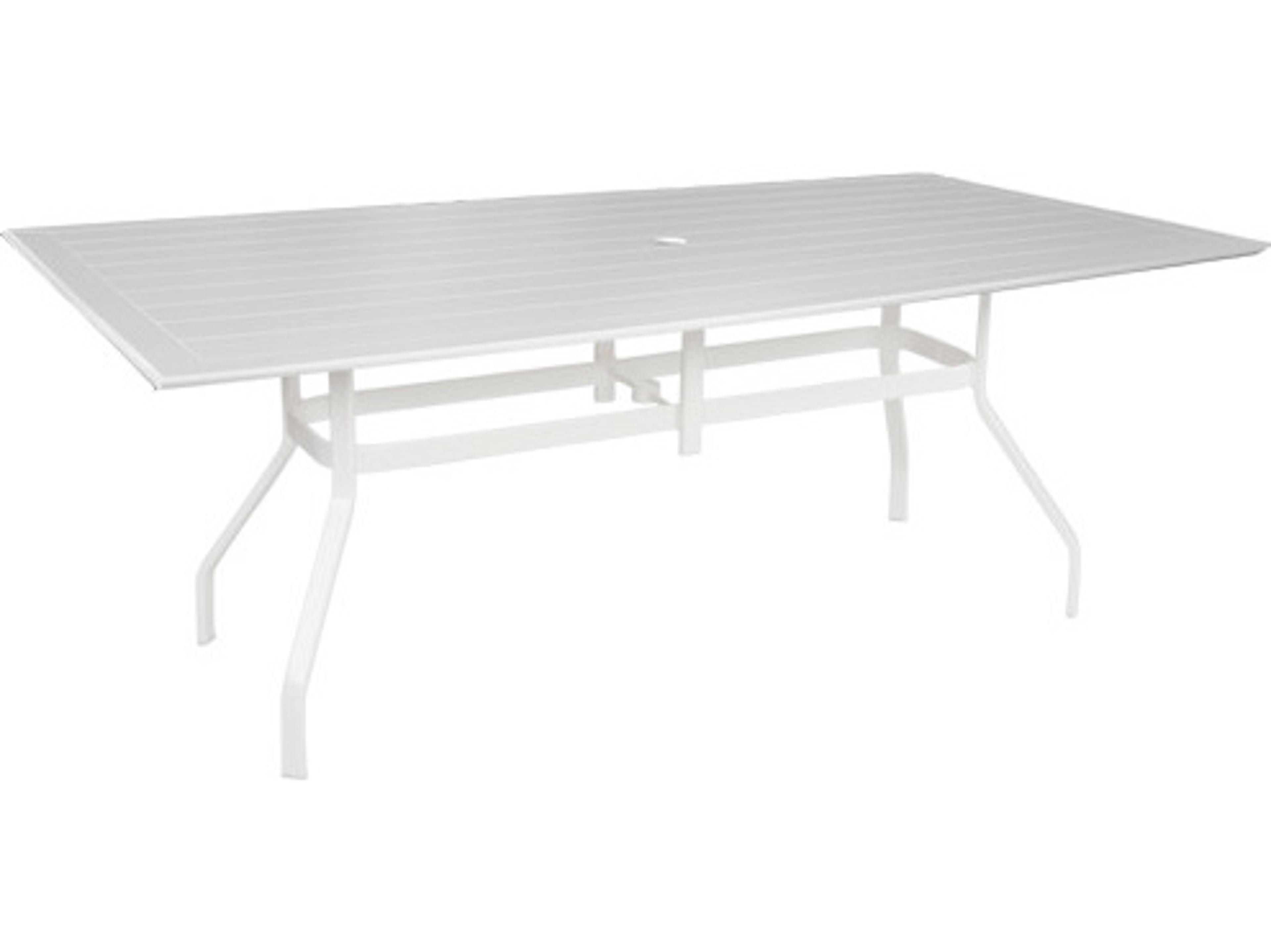 Windward Design Group Newport MGP Rectangular Patio Dining Table with Umbrella Hole