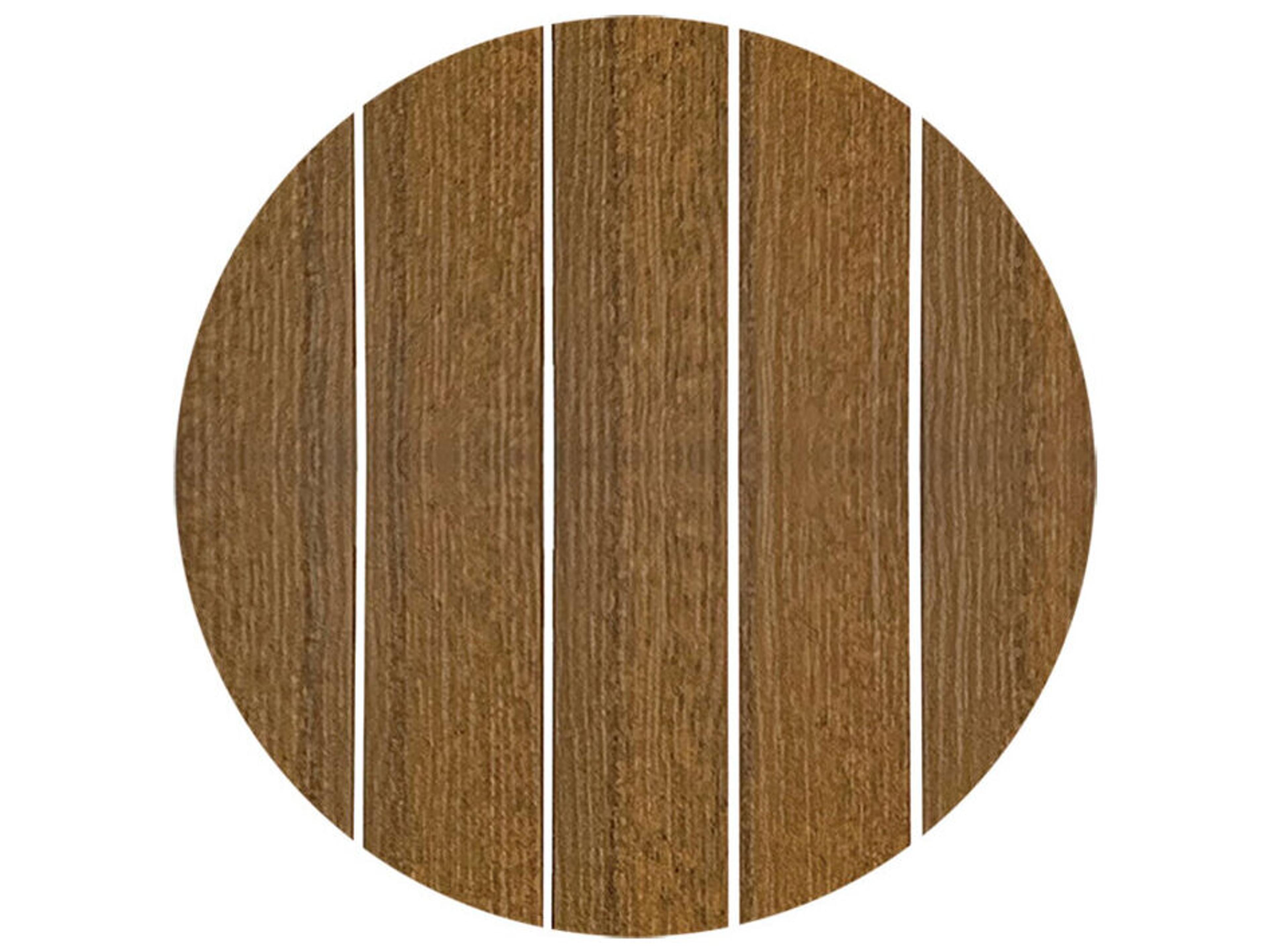 Windward Design Group Tahoe Plank Recycled Polymer Round Outdoor Counter Table with Umbrella Hole