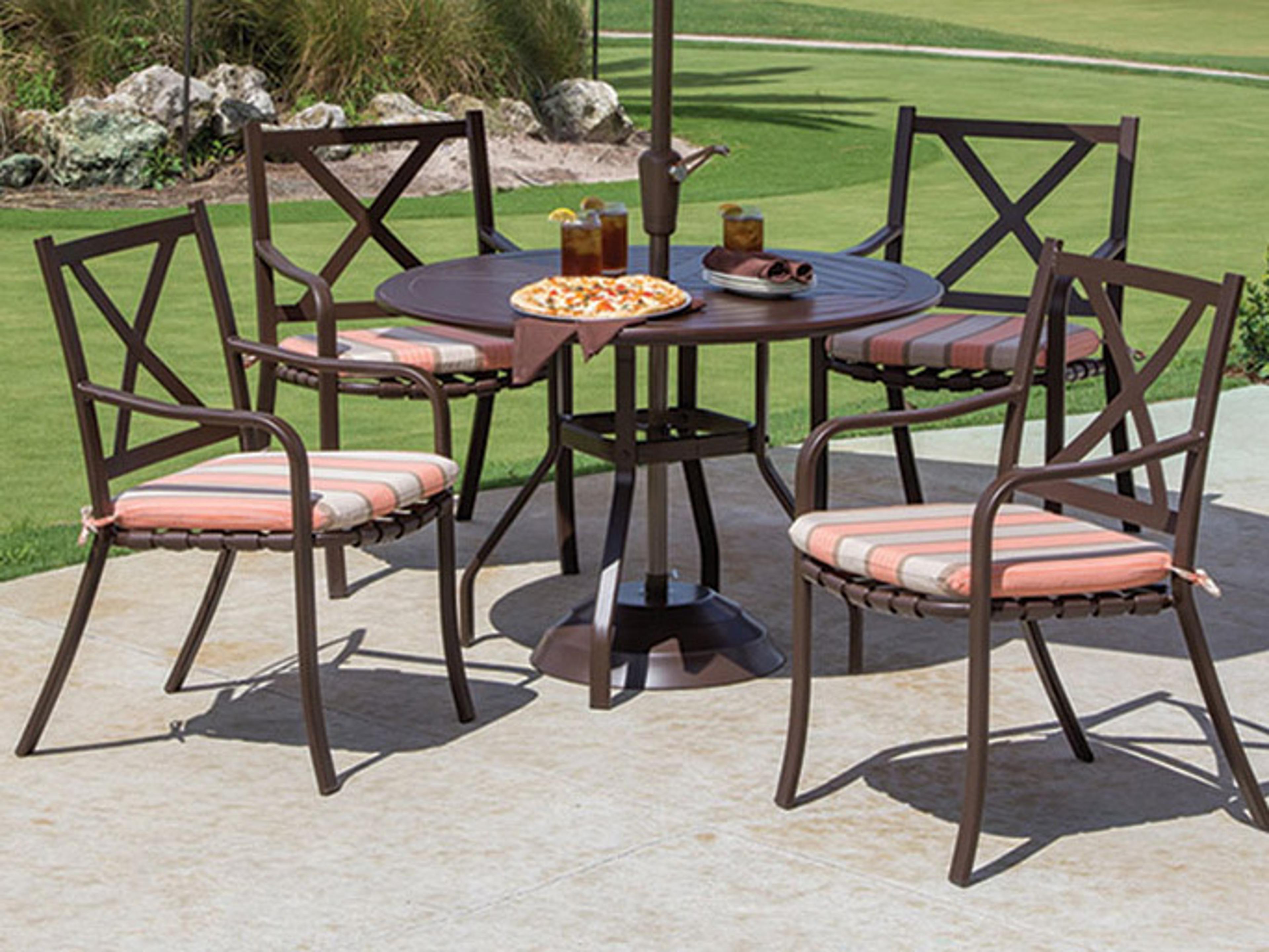 Windward Design Group Lakeside Strap Recycled Plastic Patio Dining Set