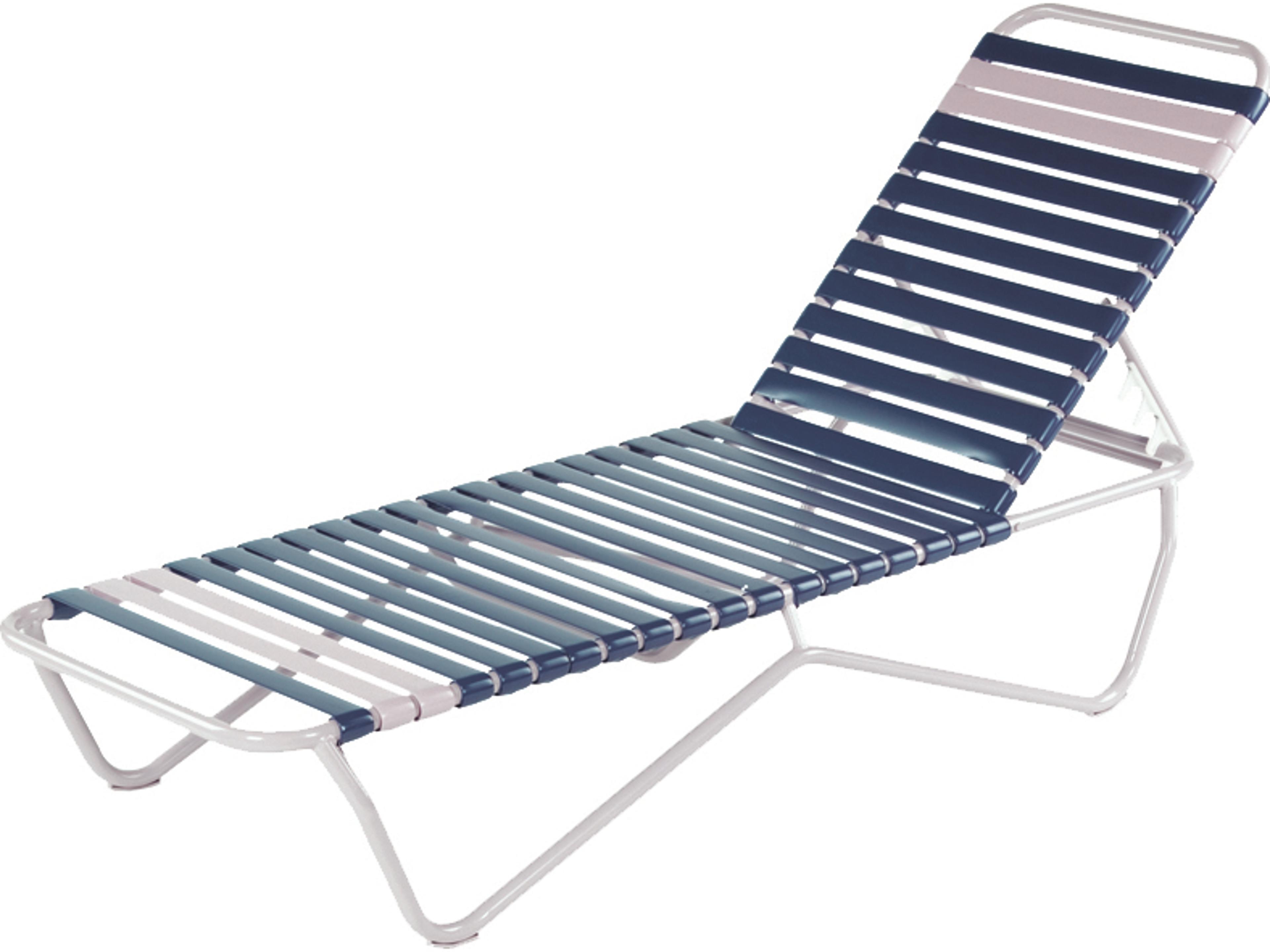 Windward Design Group Aruba Strap Aluminum Stacking Outdoor Chaise Lounge