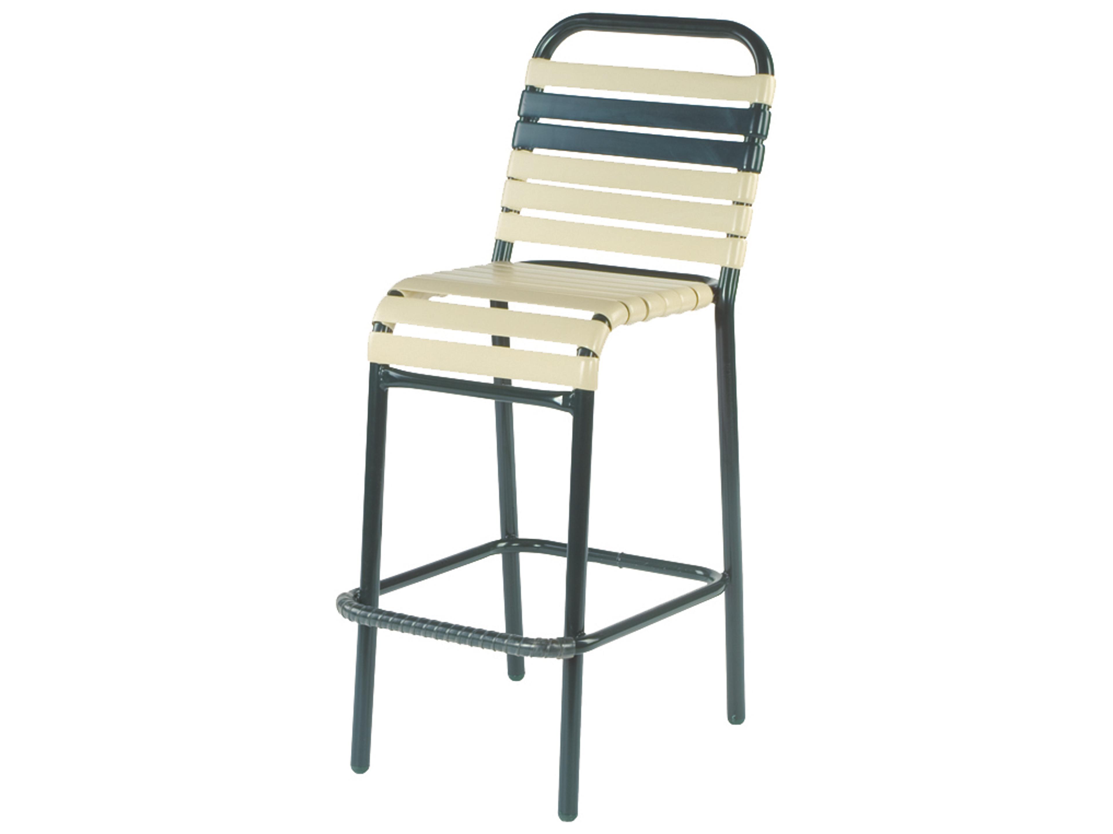 Windward Design Group Neptune Strap Aluminum Stacking Outdoor Patio Bar Chair