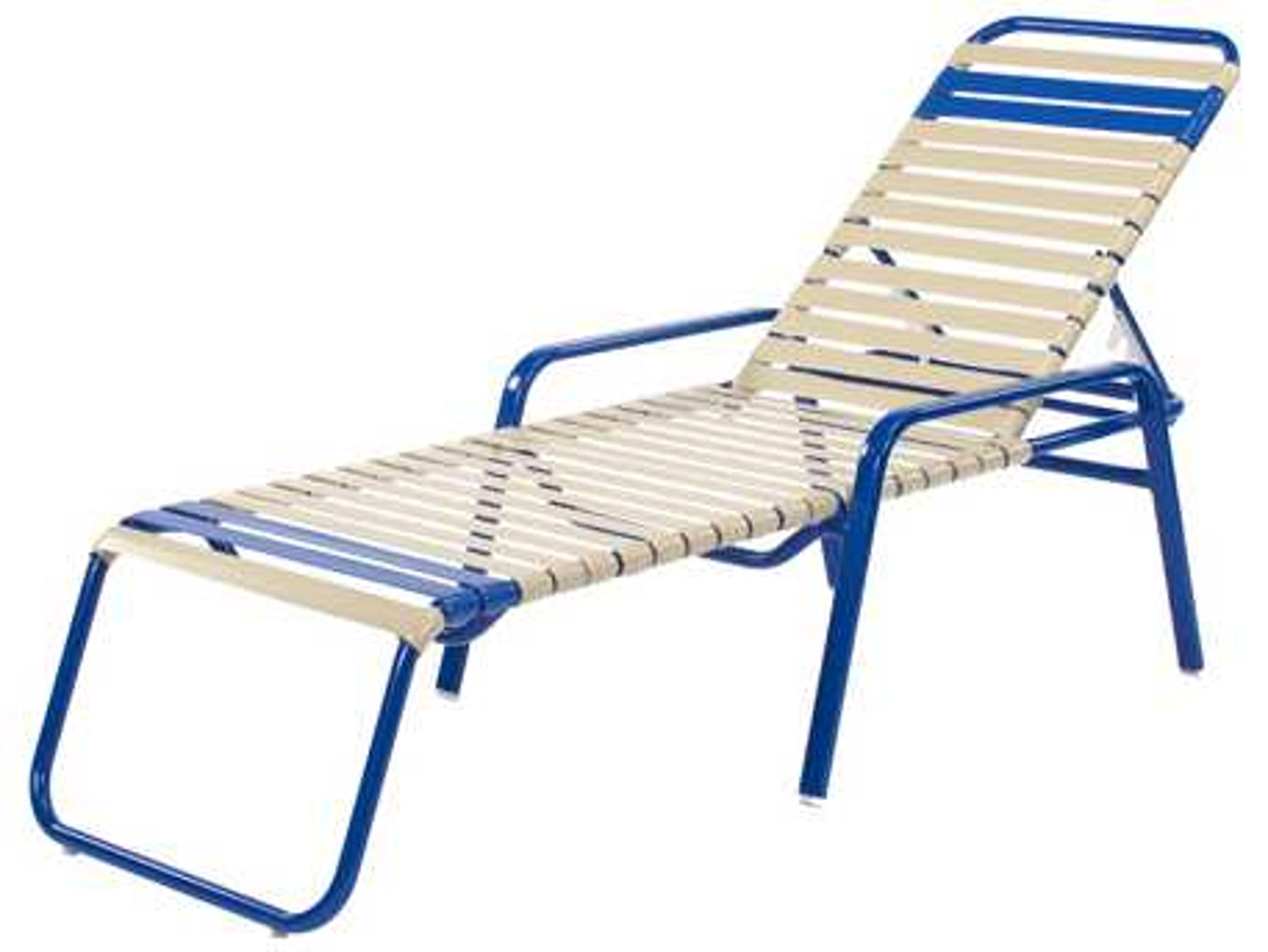 Windward Design Group Regatta Strap Aluminum Stacking Outdoor Chaise Lounge