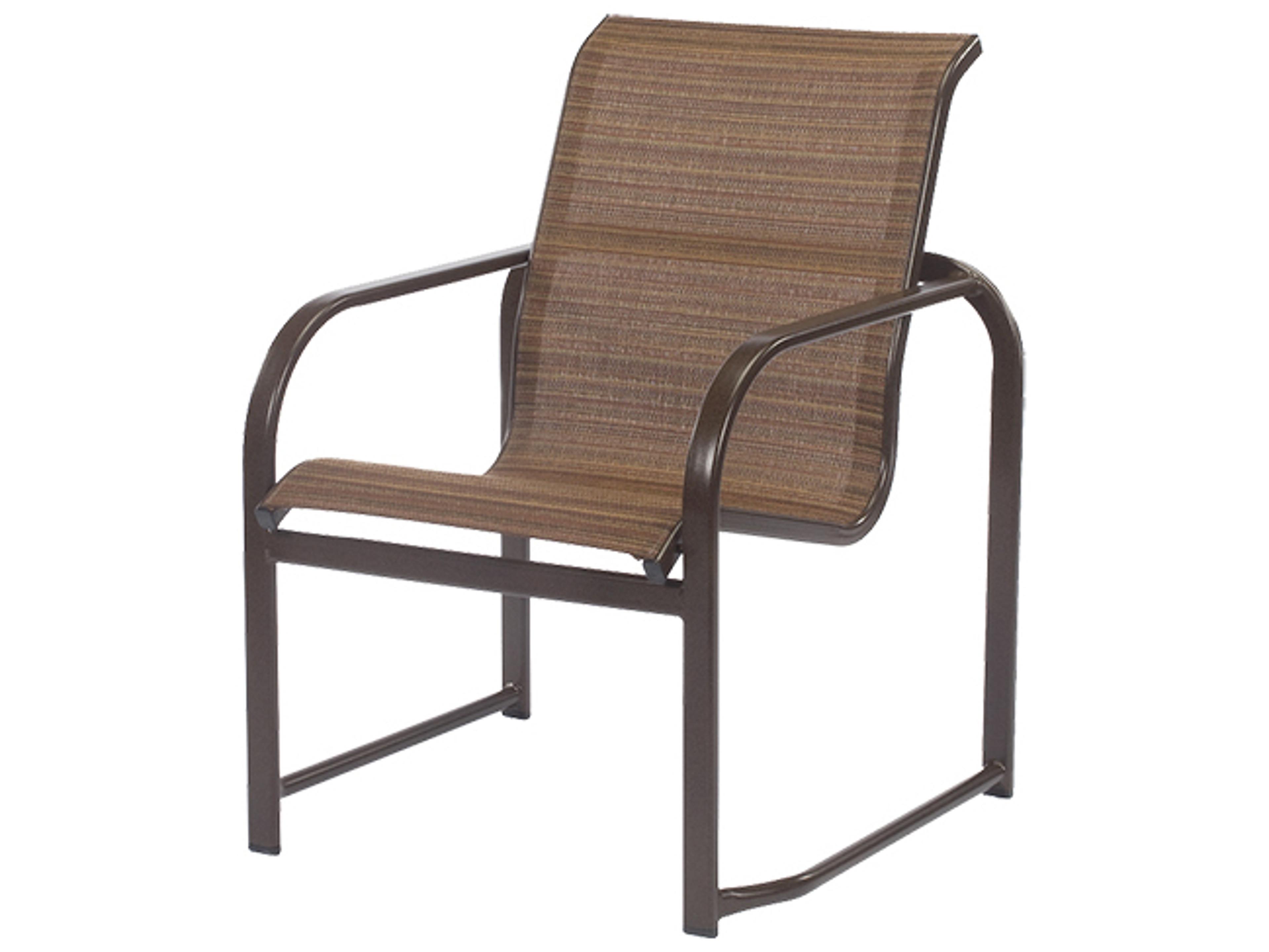 Windward Design Group Monterey Sling Aluminum Stacking Outdoor Patio Dining Arm Chair