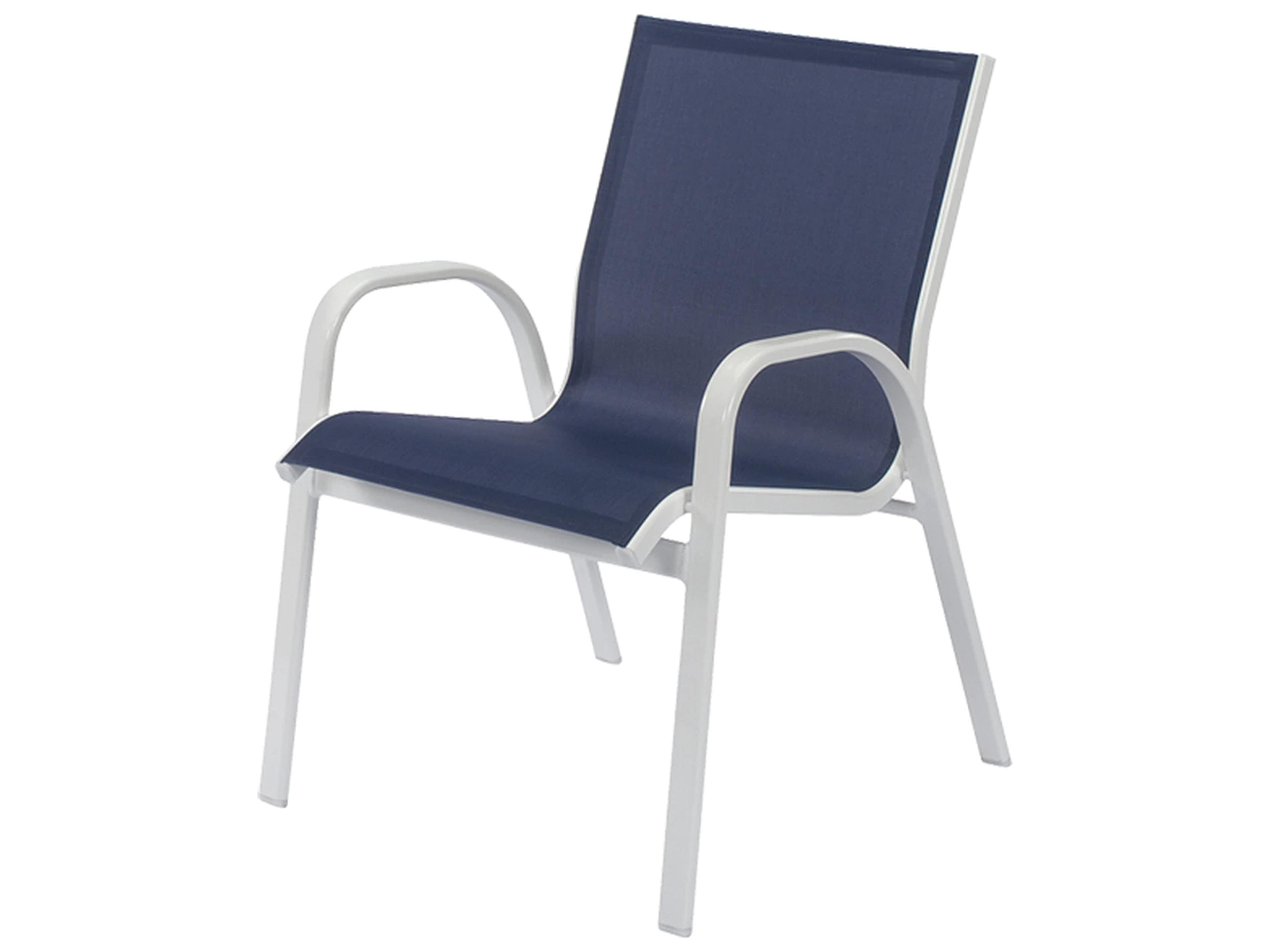 Windward Design Group Seabreeze Sling Aluminum Stacking Outdoor Patio Dining Arm Chair