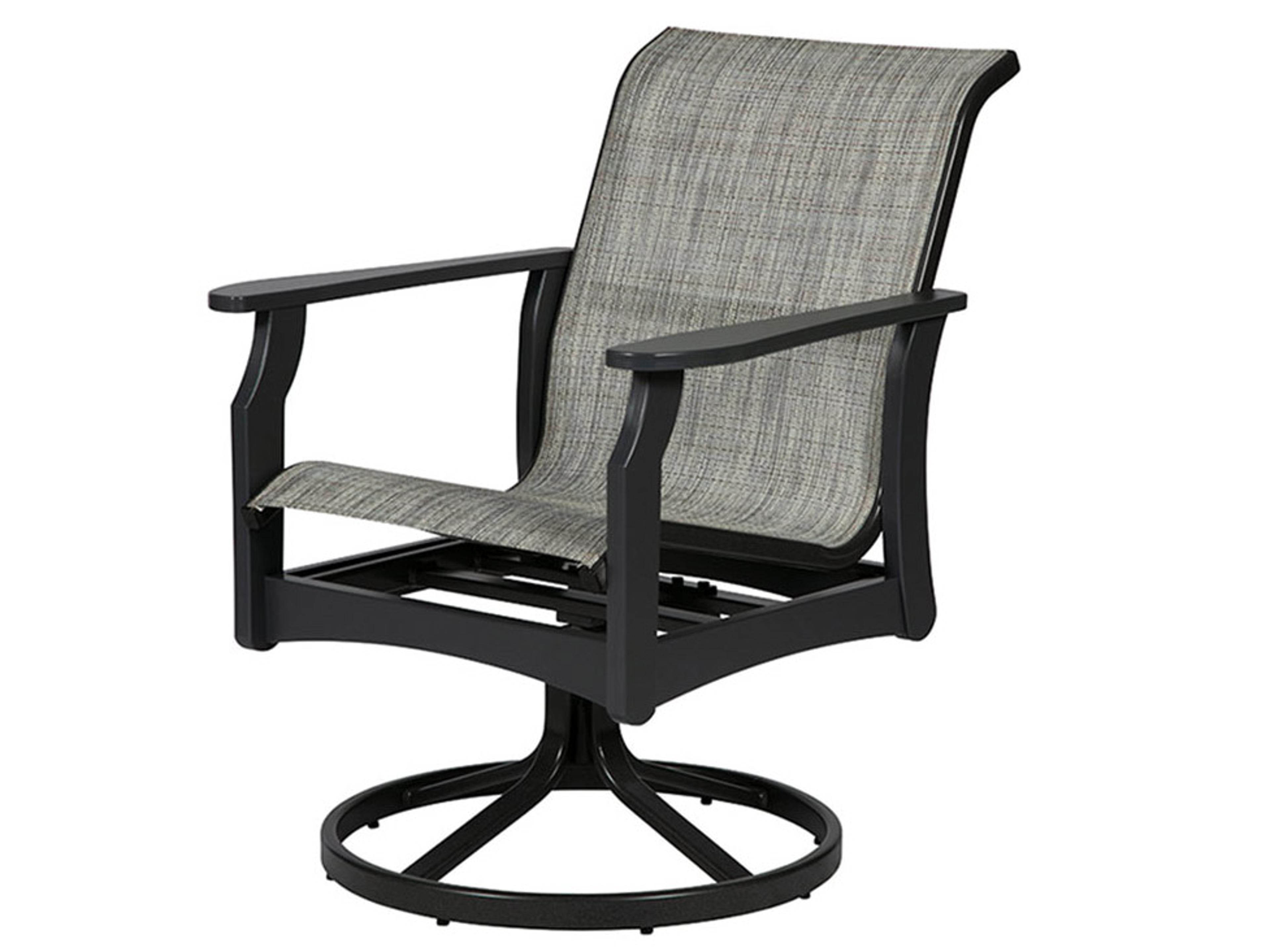 Windward Design Group Covina Sling MGP Arm Swivel Rocker Patio Dining Chair