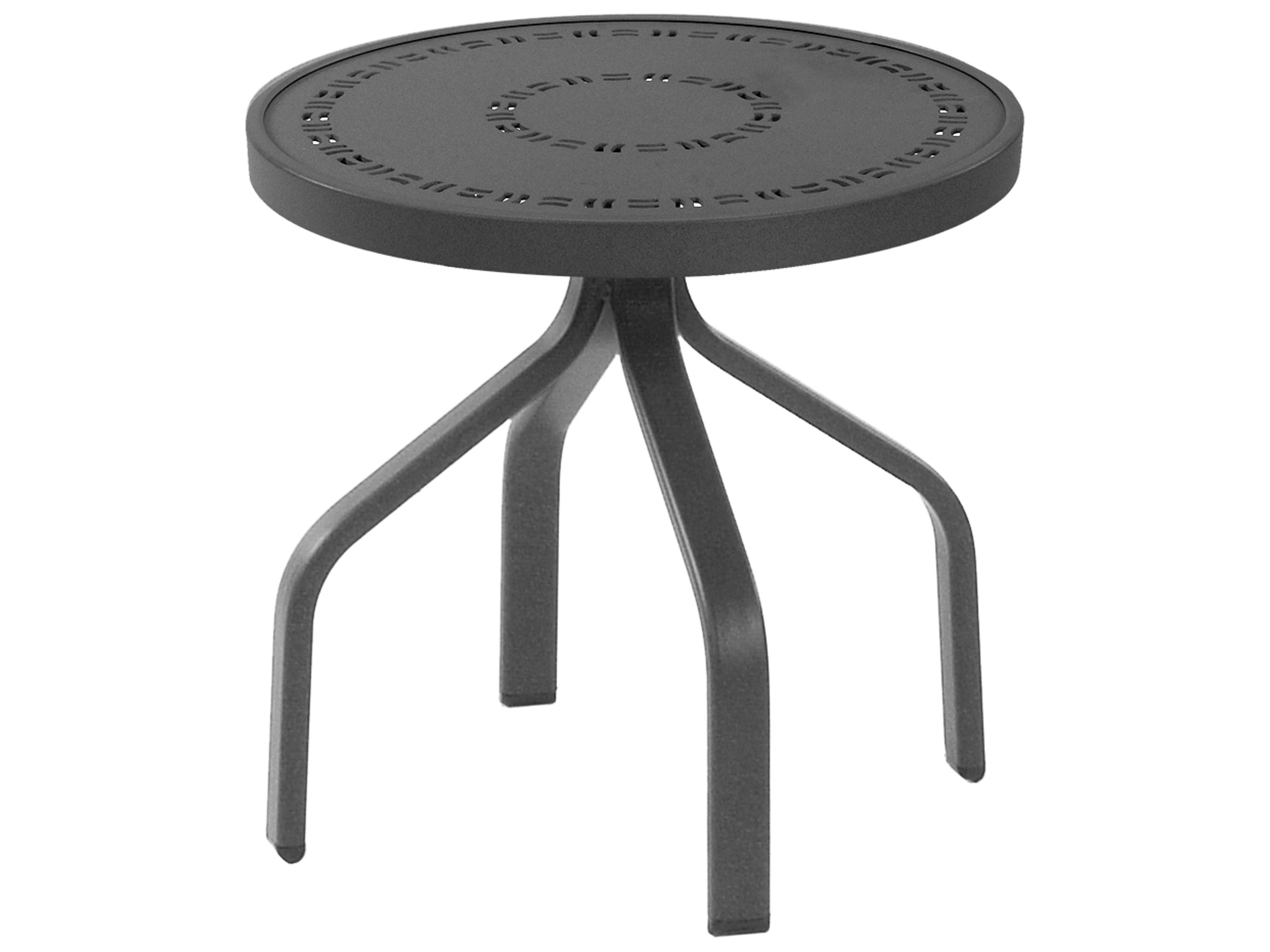 Windward Design Group Mayan Punched Aluminum Round Outdoor Side Table