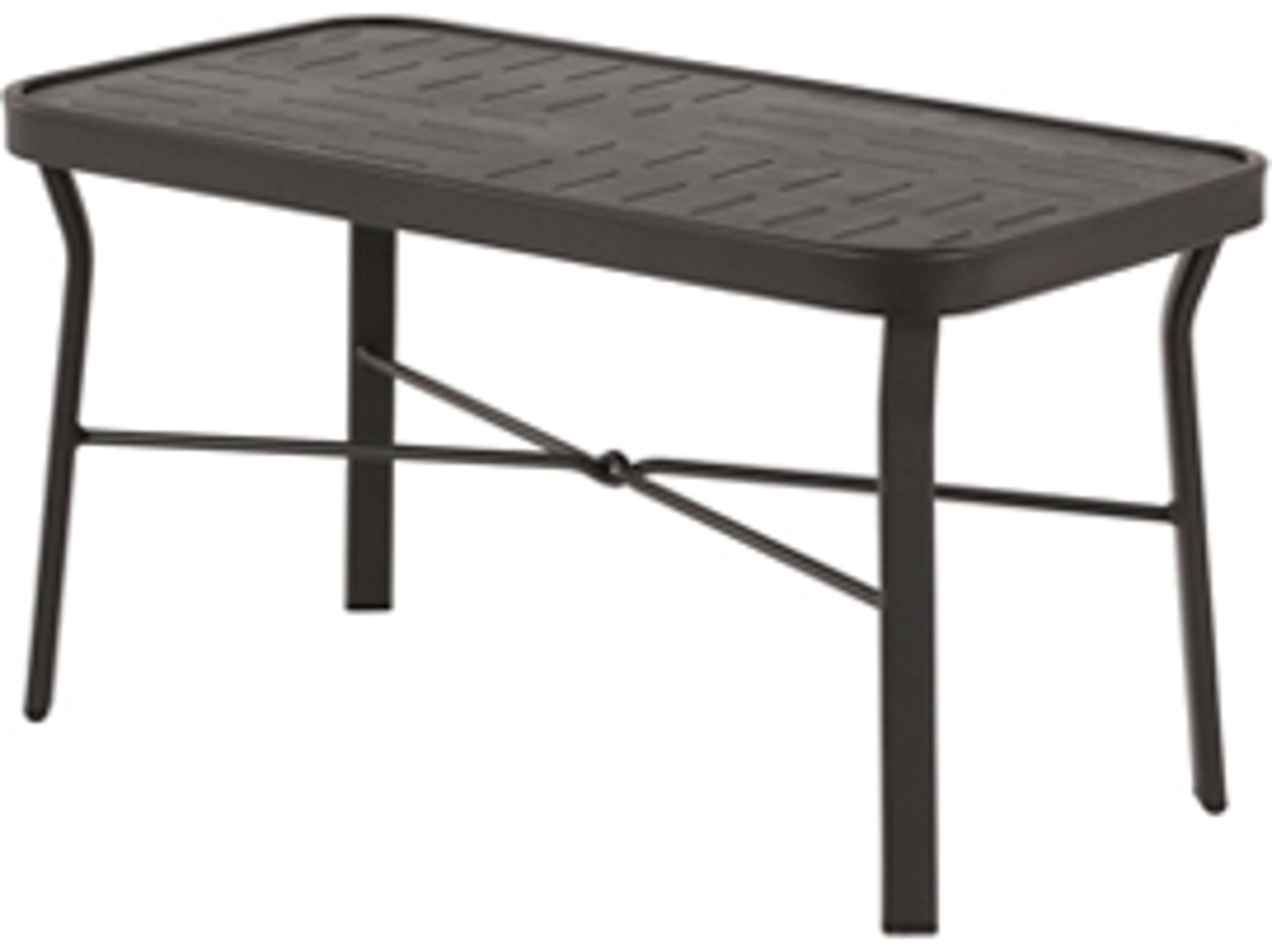 Windward Design Group Napa Punched Aluminum Tables Rectangular Patio Coffee Table