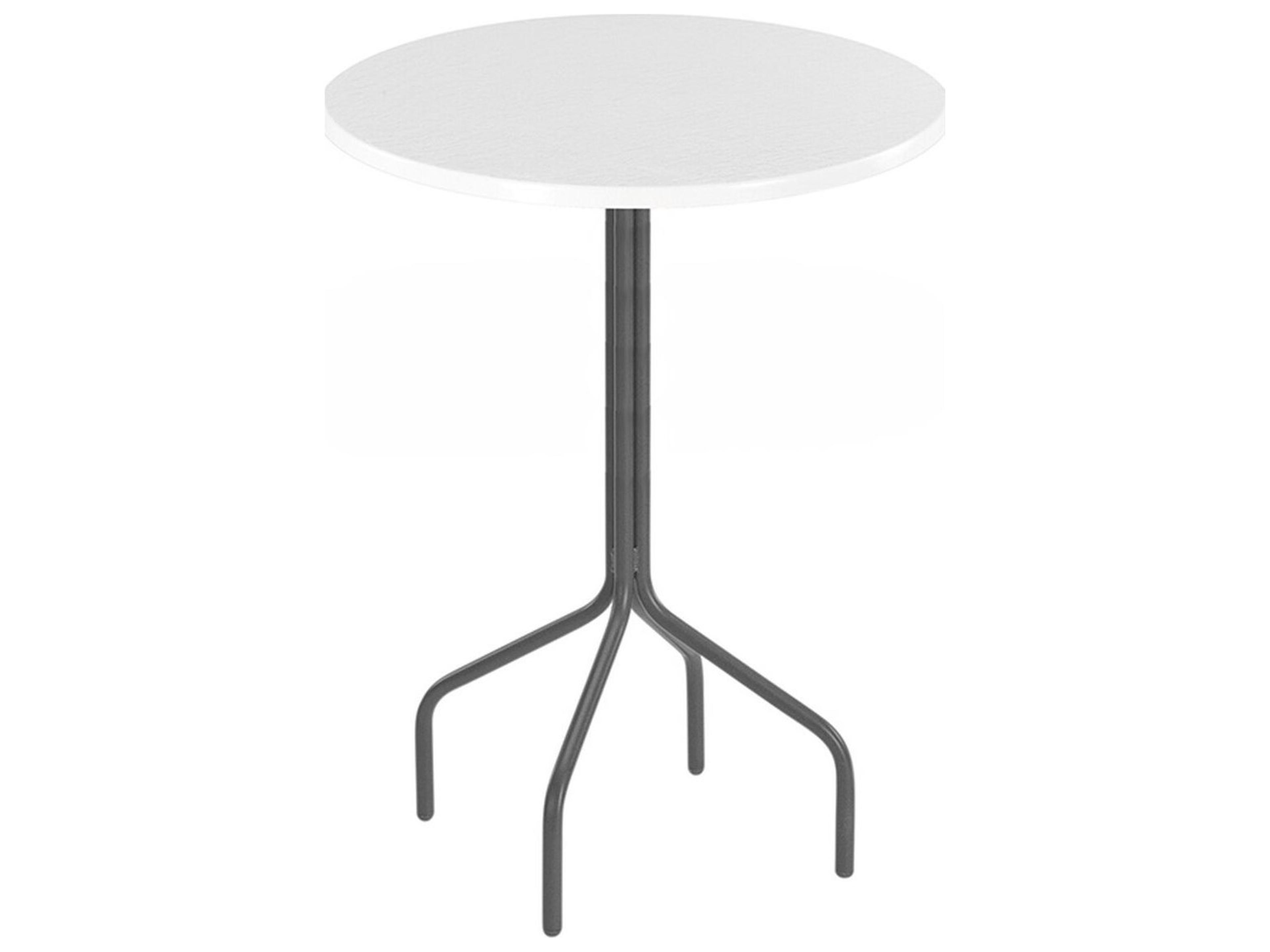 Windward Design Group Fiberglass Top Tables Aluminum Round Outdoor Bar Table