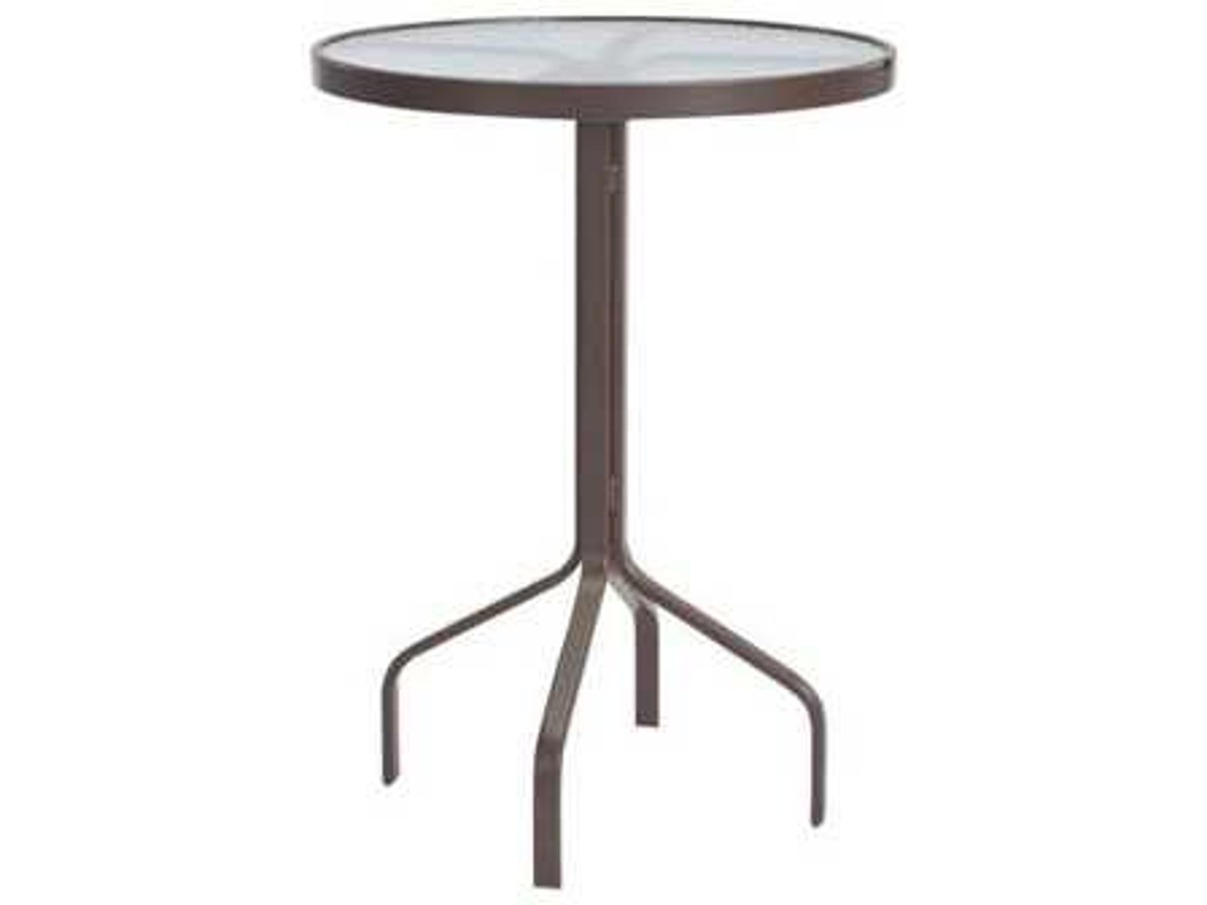 Windward Design Group Acrylic Top Tables Aluminum Round Balcony Table