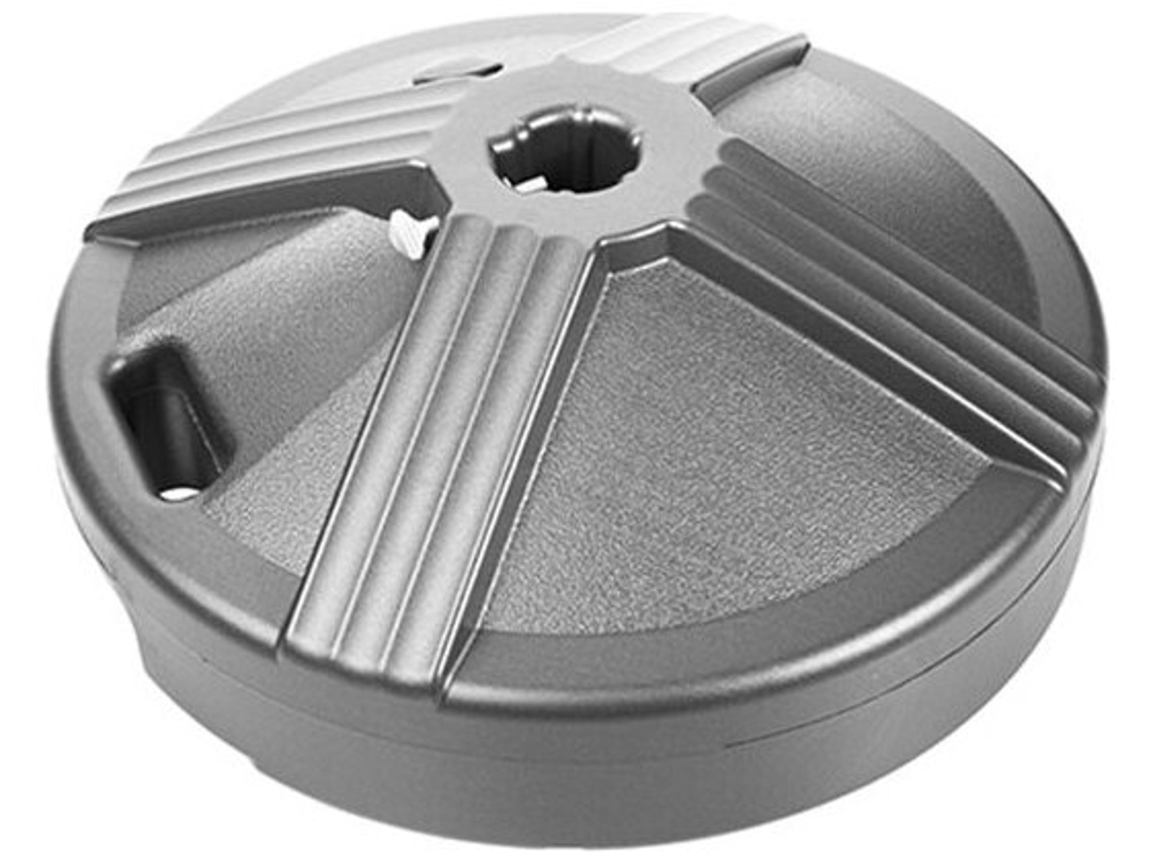 Windward Design Group 50lbs Silver Mist Resin Umbrella Umbrella Base, concrete Filled -Under Tables Only