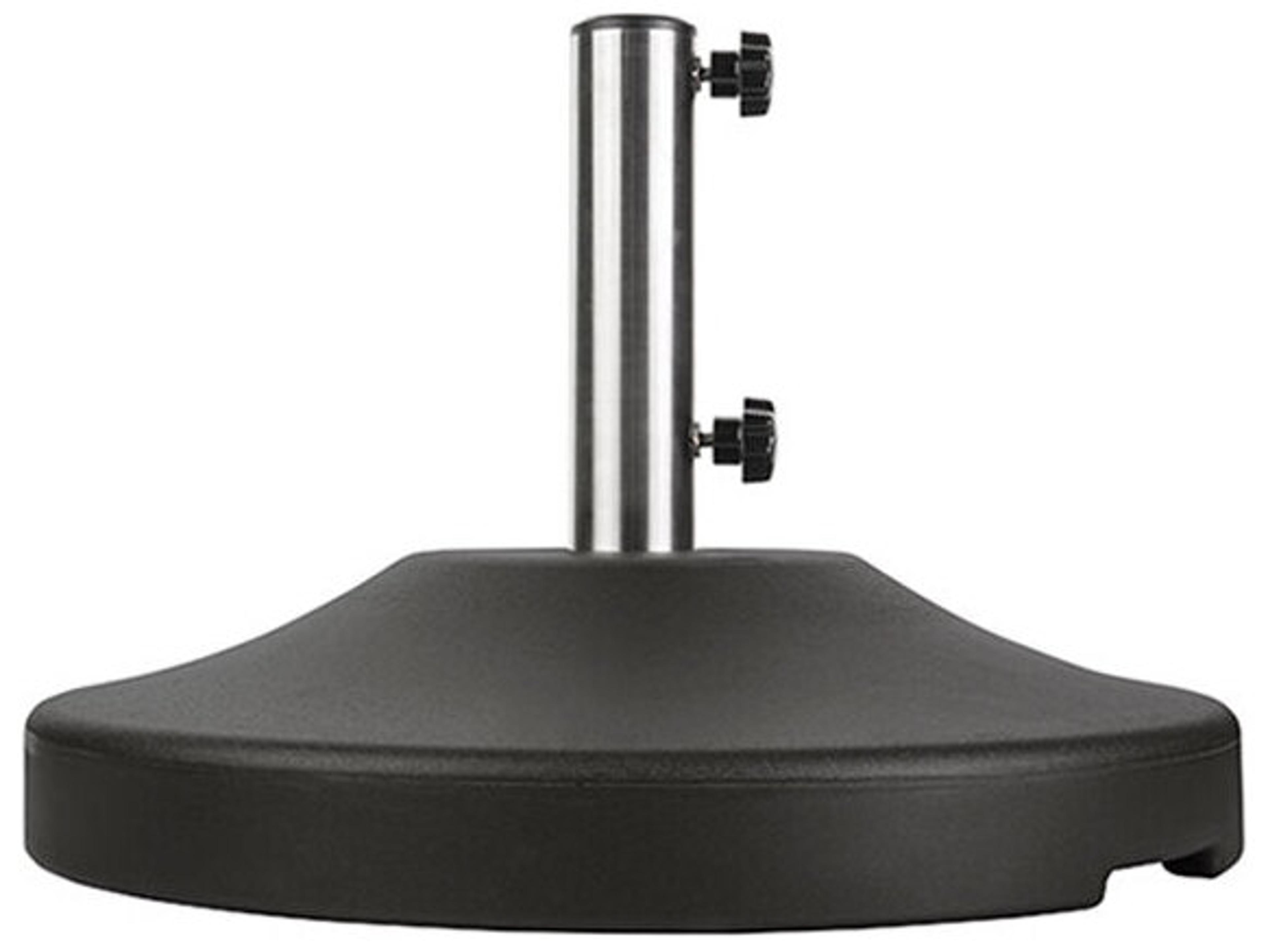 Windward Design Group 80lbs Concrete Umbrella Base - Black Umbrella Base with Steel Pole-Under Tables Only