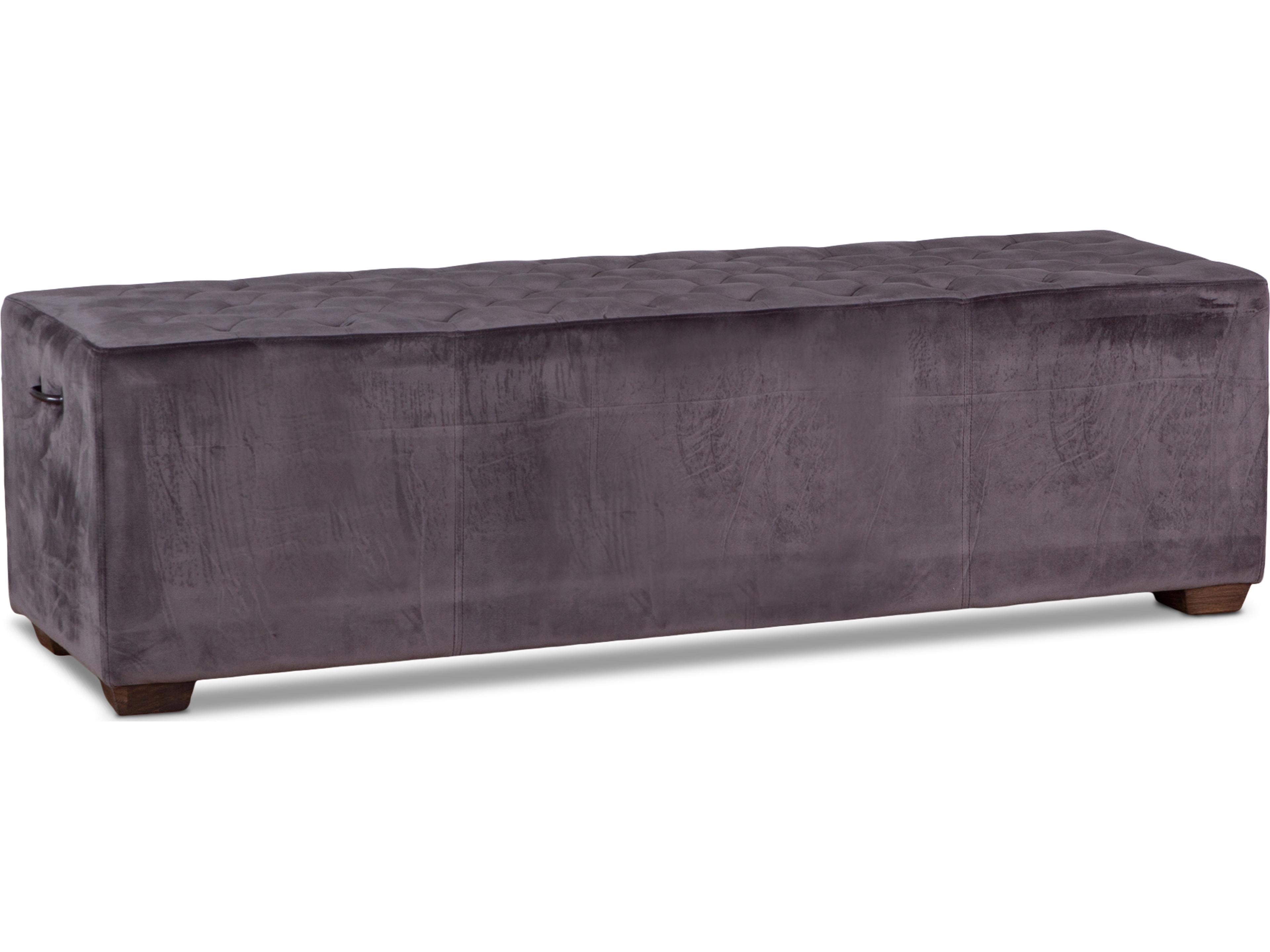 World Interiors Arabella Dark Gray Walnut Antique Black Brown Upholstered Accent Bench