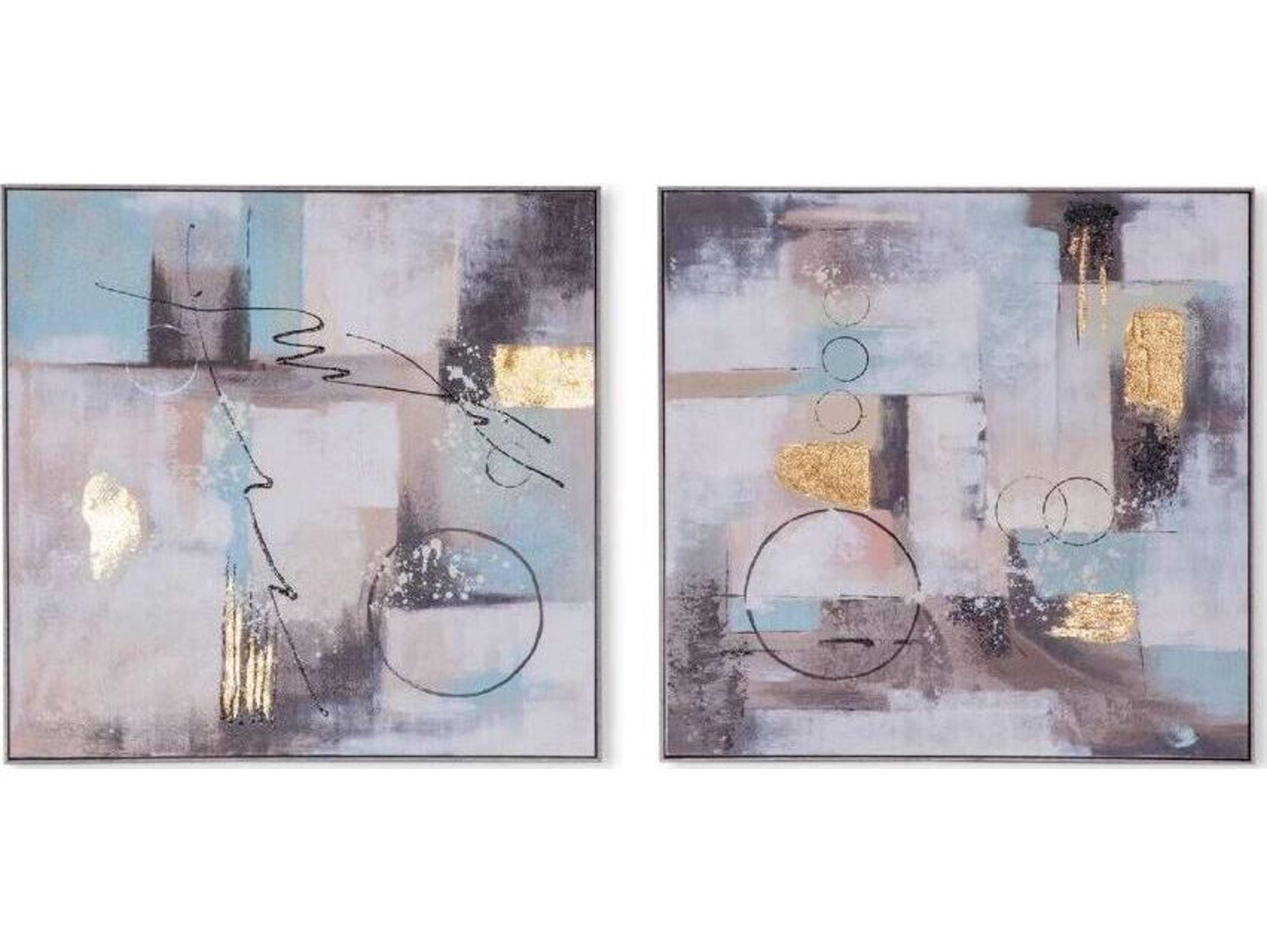 World Interiors Echoes in Motion Motif Canvas Wall Art