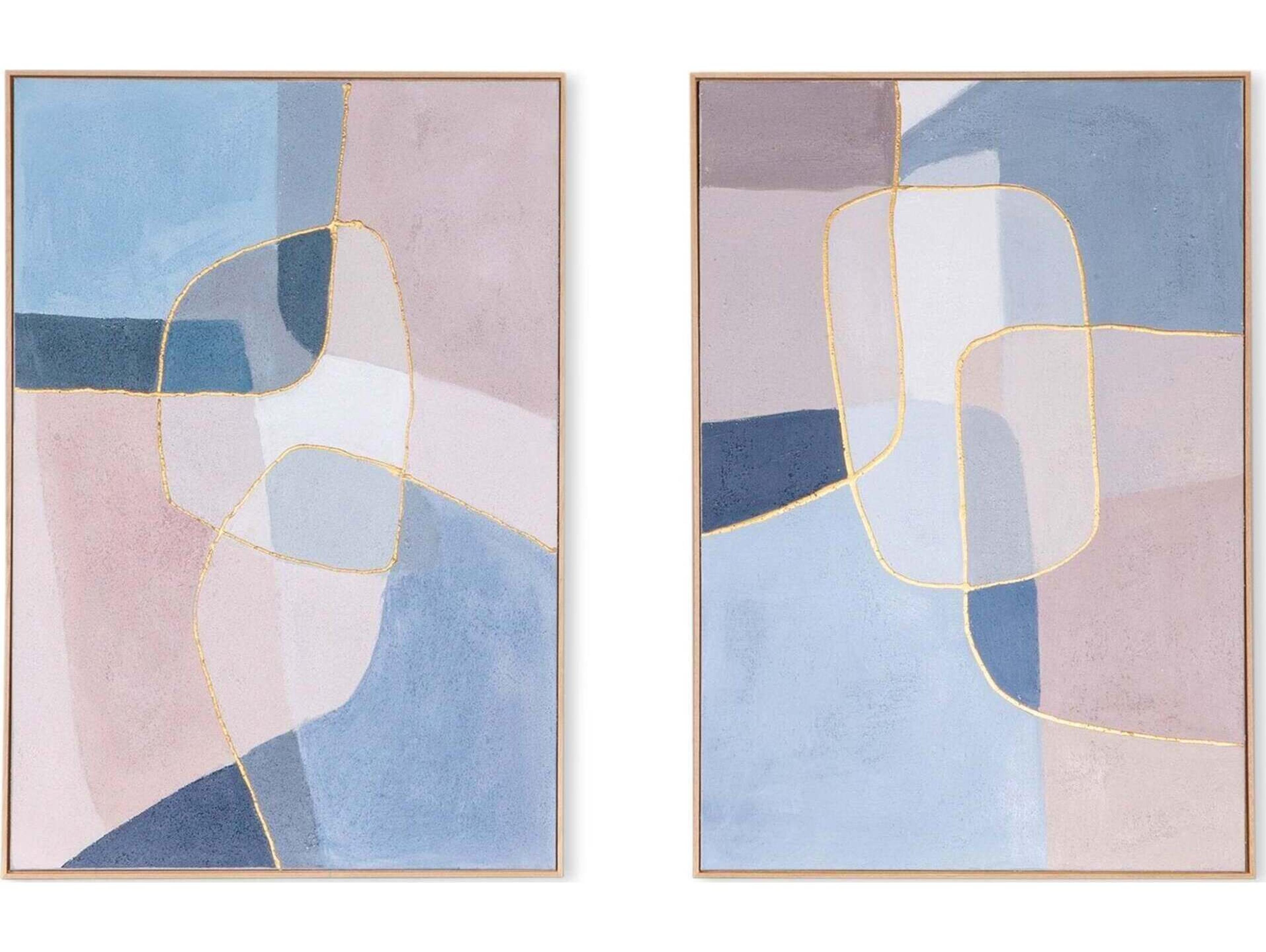 World Interiors Shattered Symphony Motif Canvas Wall Art