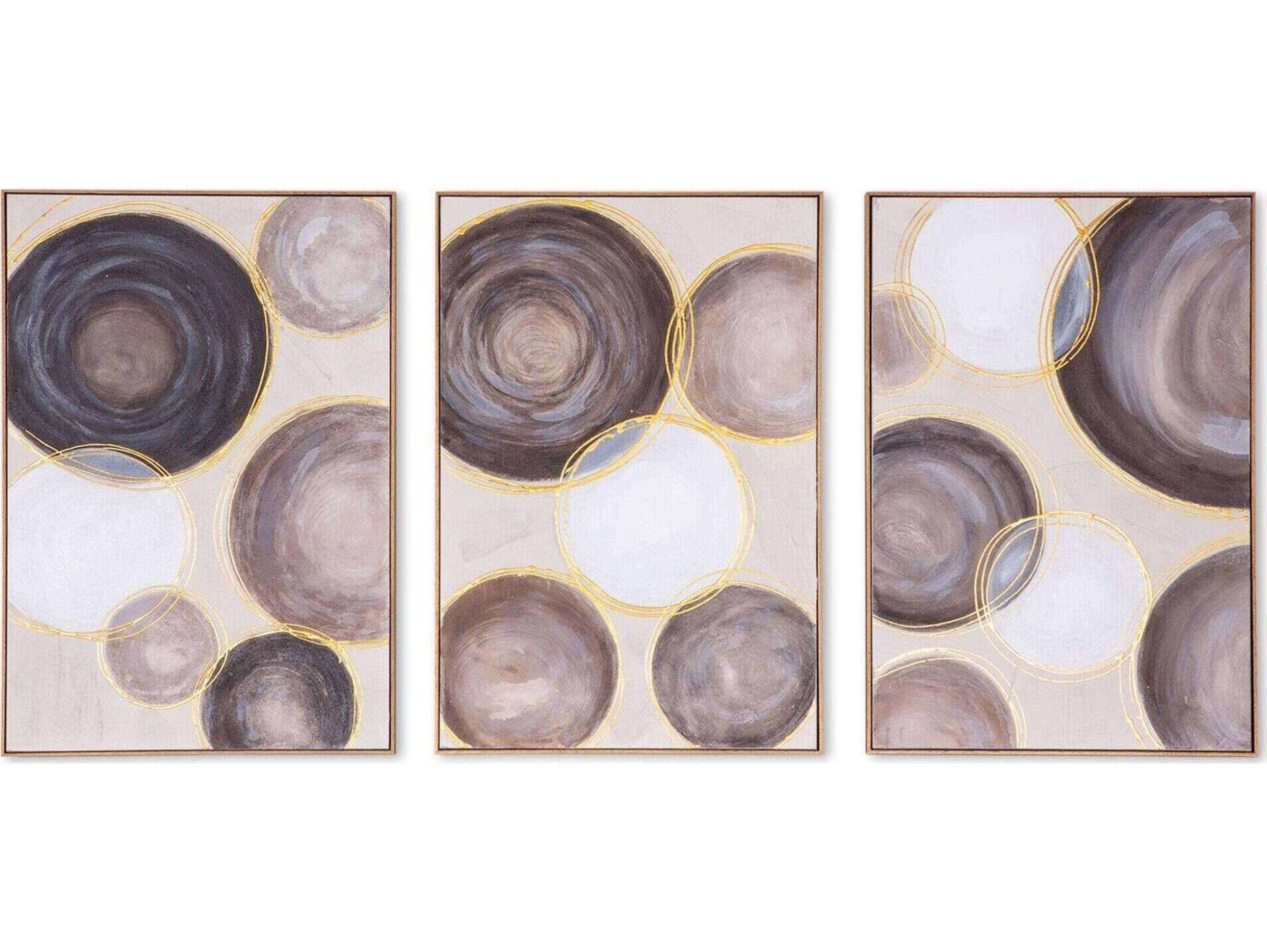 World Interiors Celestial Spheres Motif Canvas Wall Art