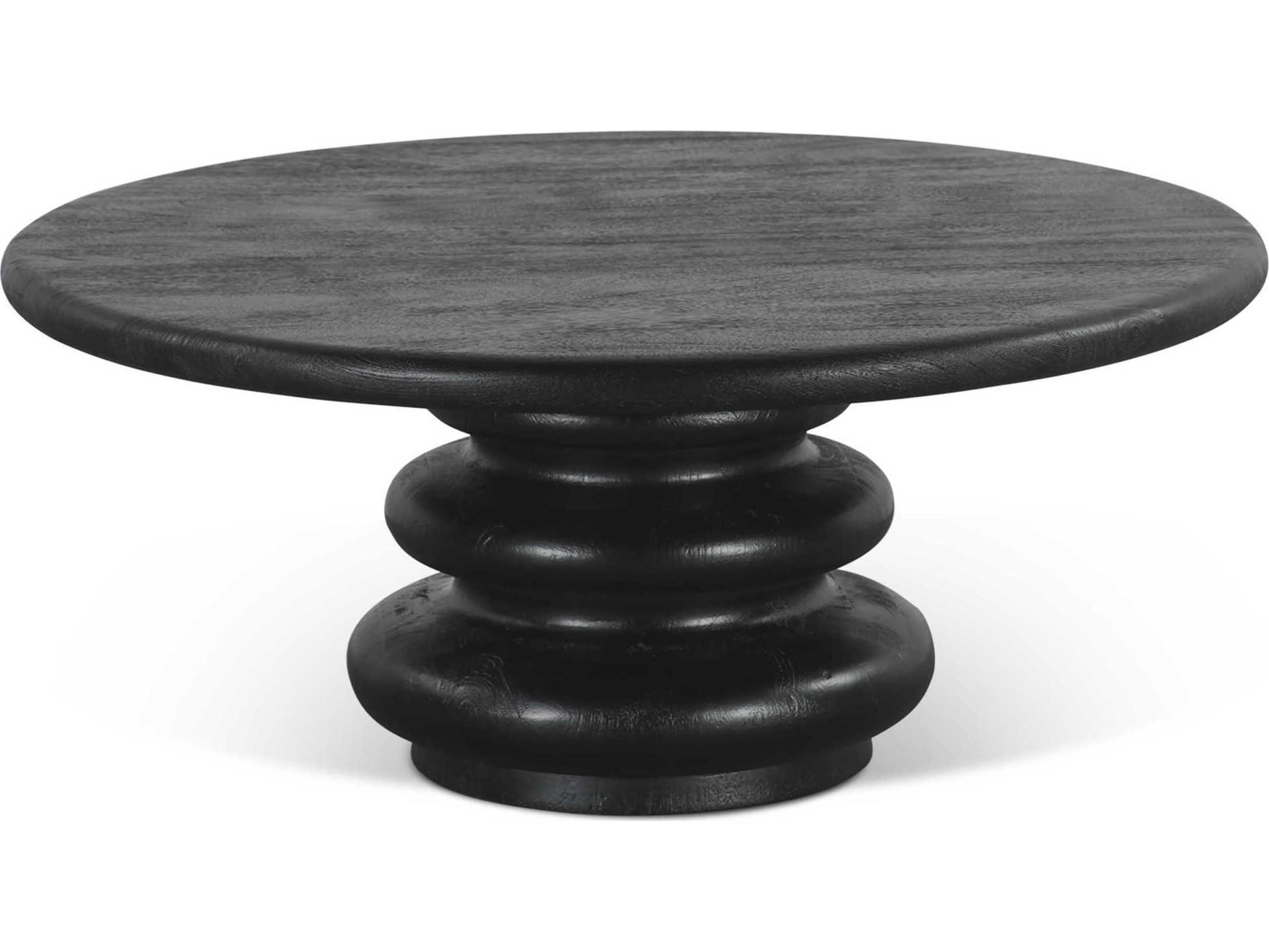 World Interiors Bakio Round Wood Sleek Coffee Table