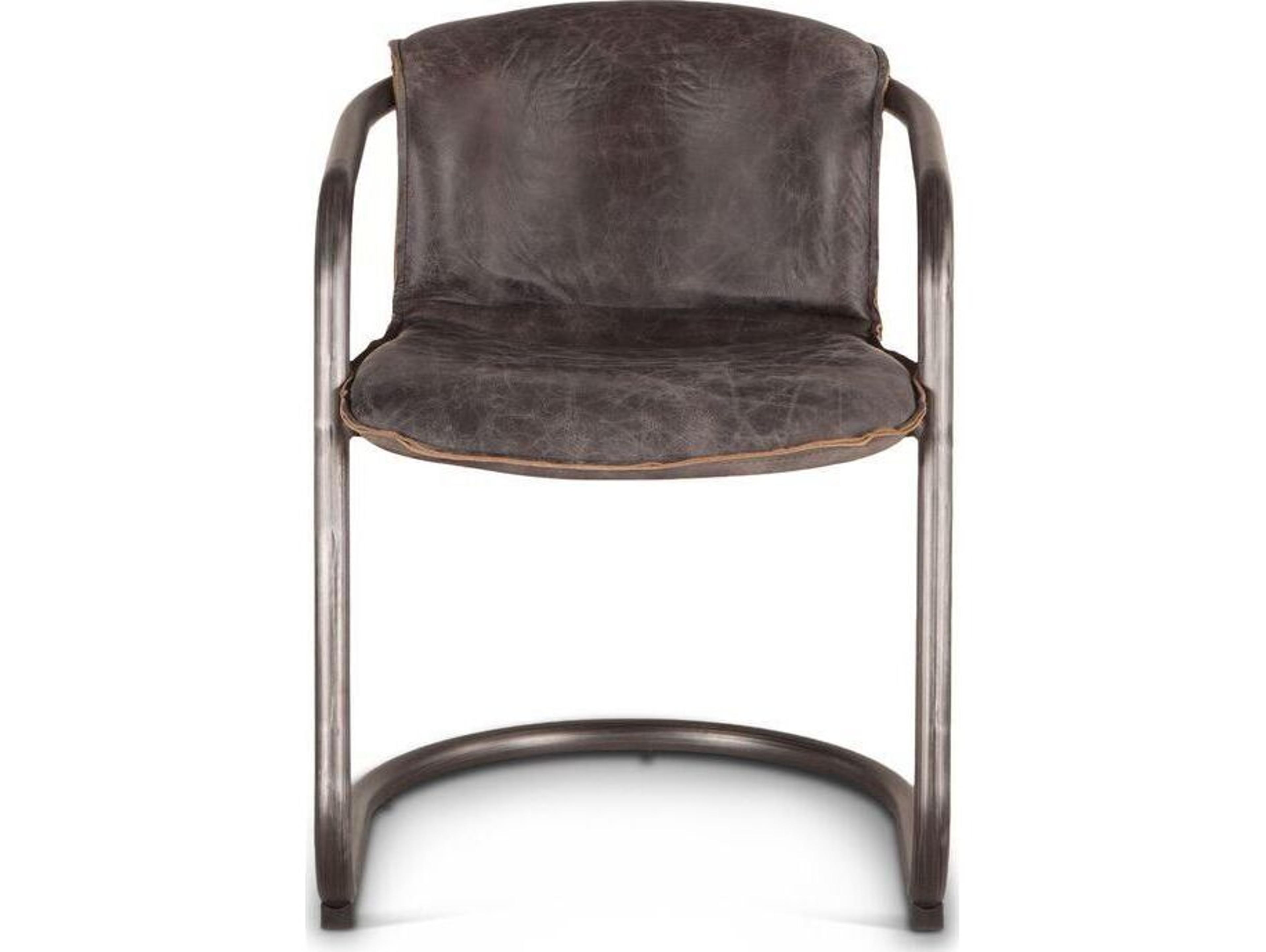 World Interiors Chiavari Brown Leather Arm Dining Chair