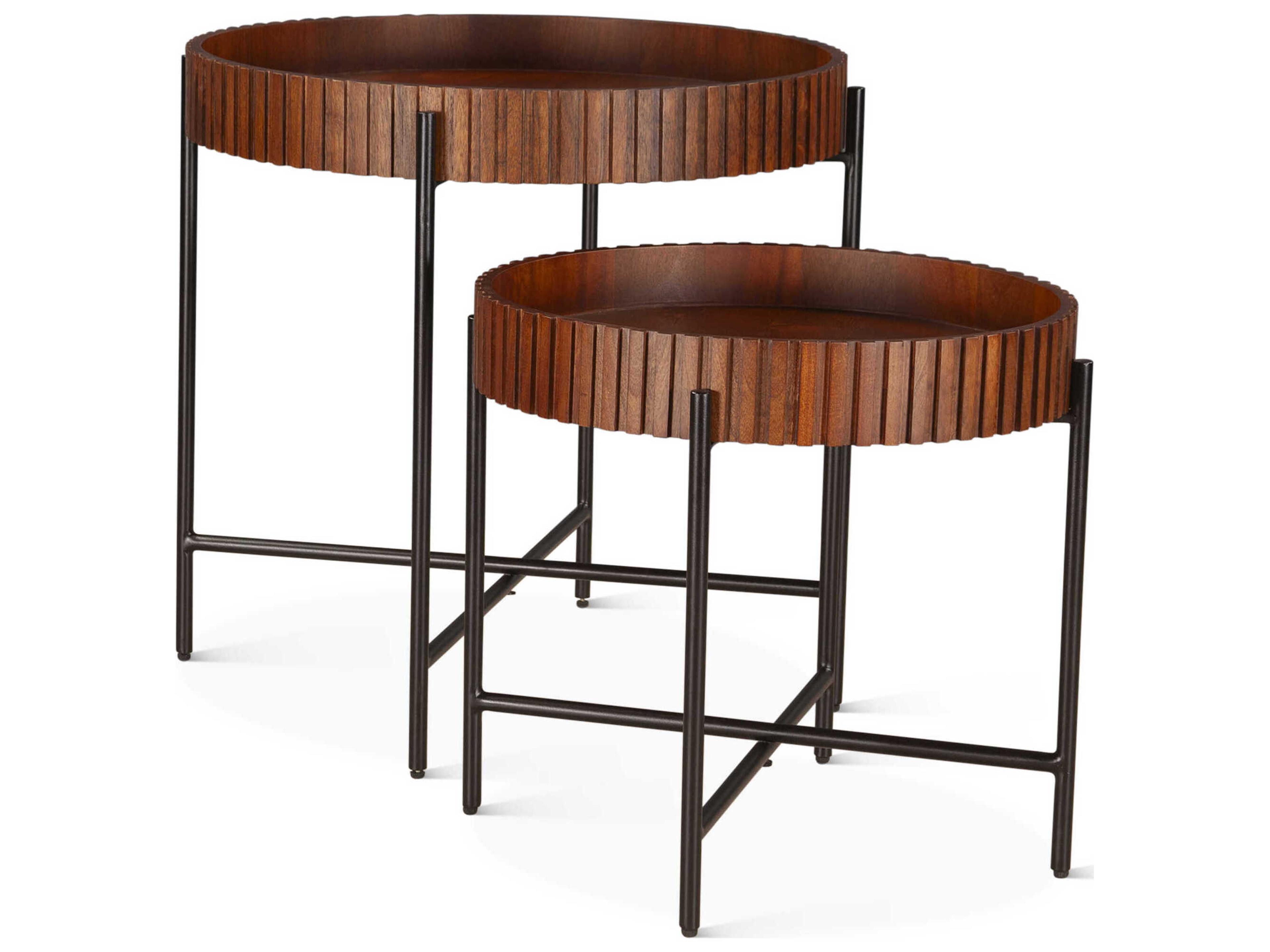 World Interiors Halden Round Wood End Table