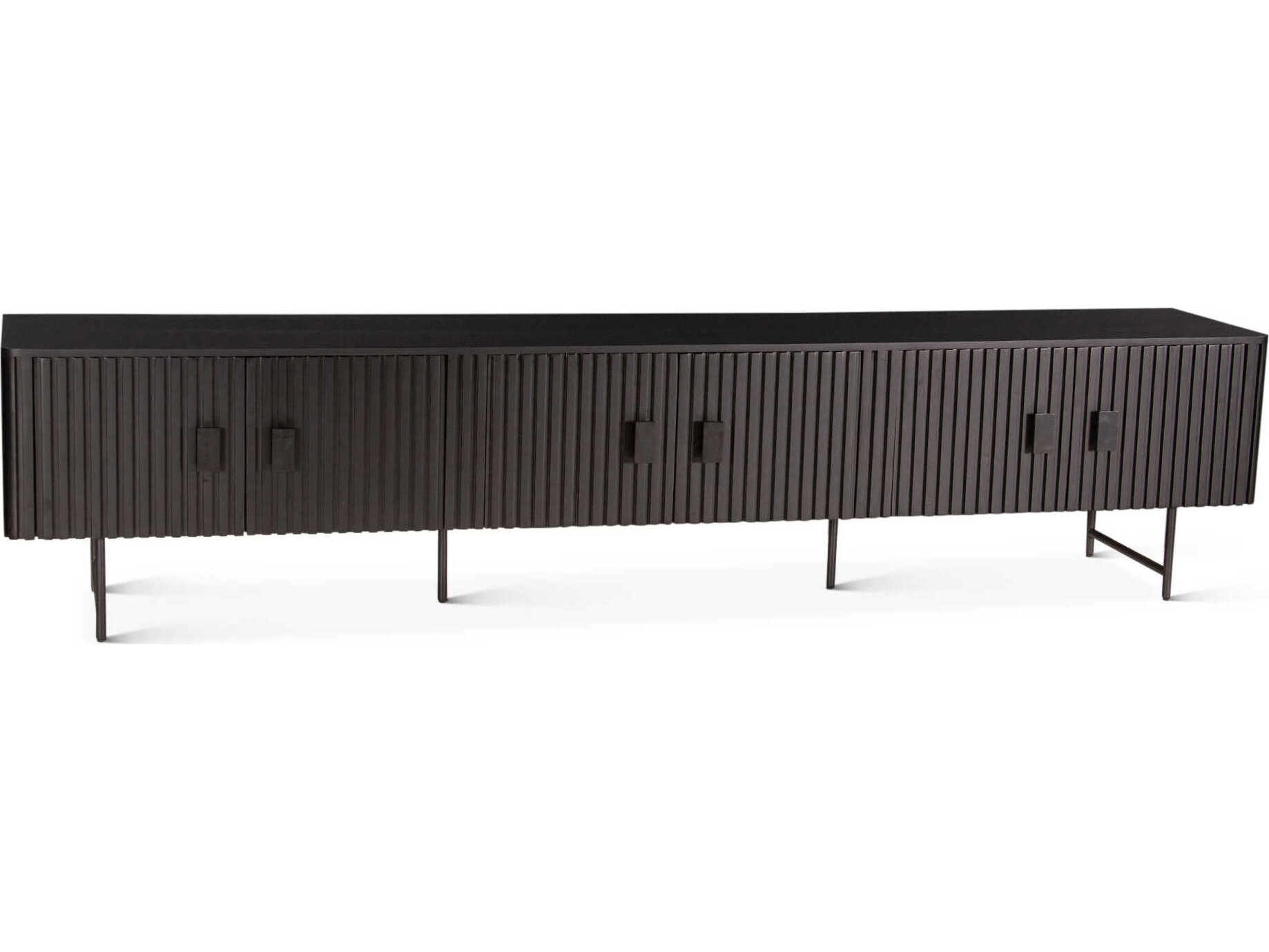 World Interiors Halden Matte Black Media Console