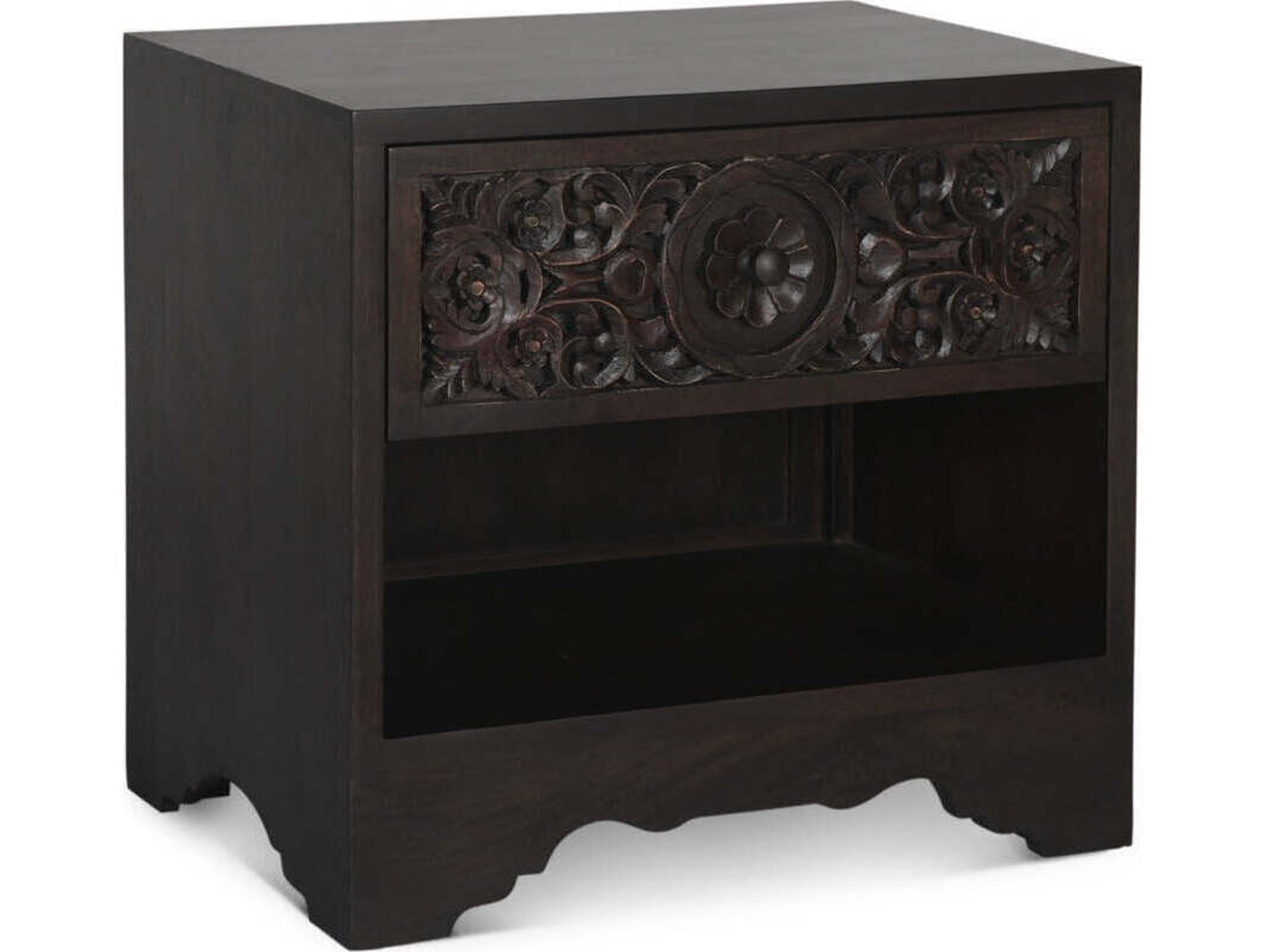 World Interiors Haveli 1-Drawer Mango Wood Nightstand