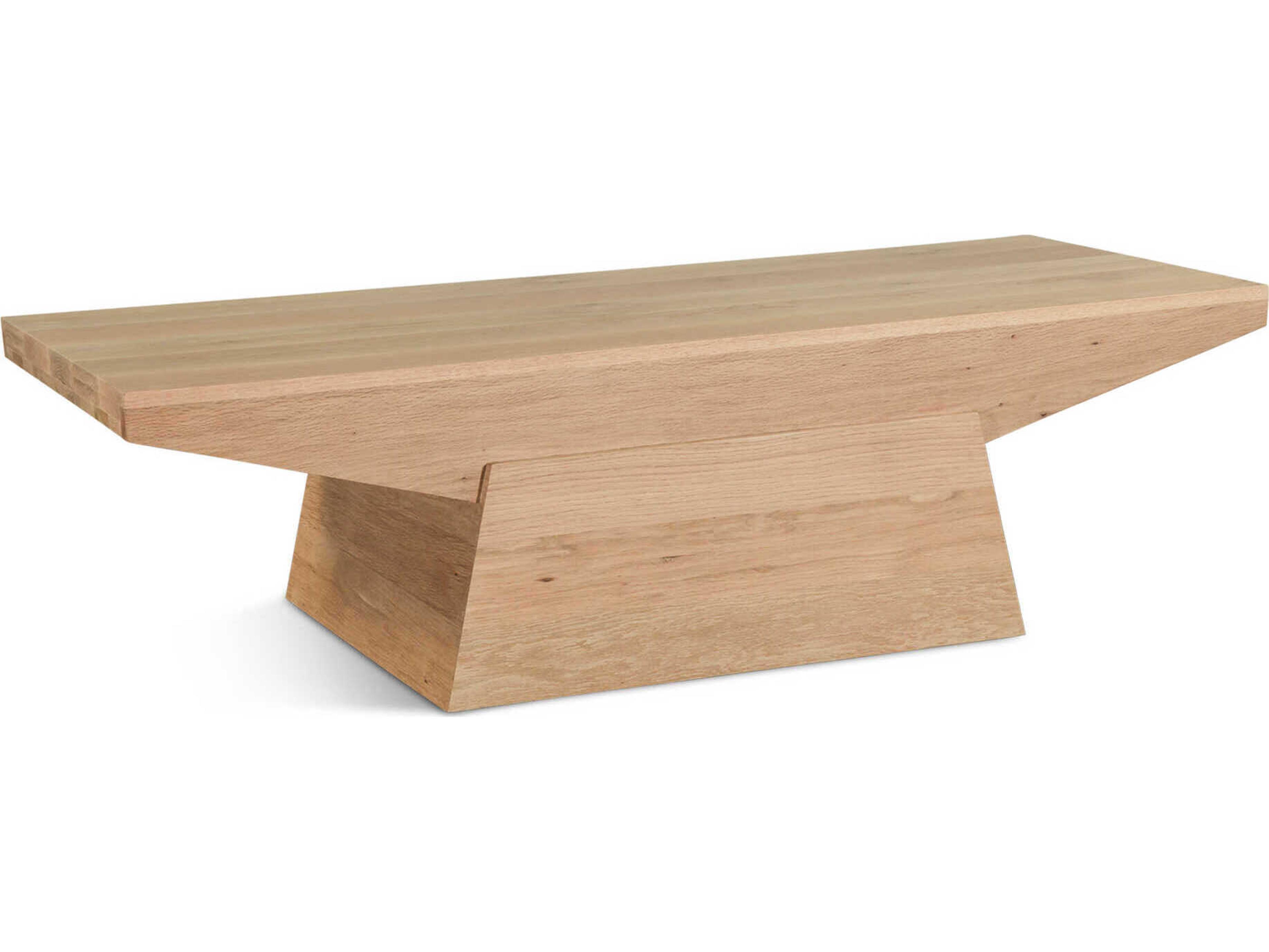 World Interiors Incus Rectangular Wood Natural Oak Coffee Table