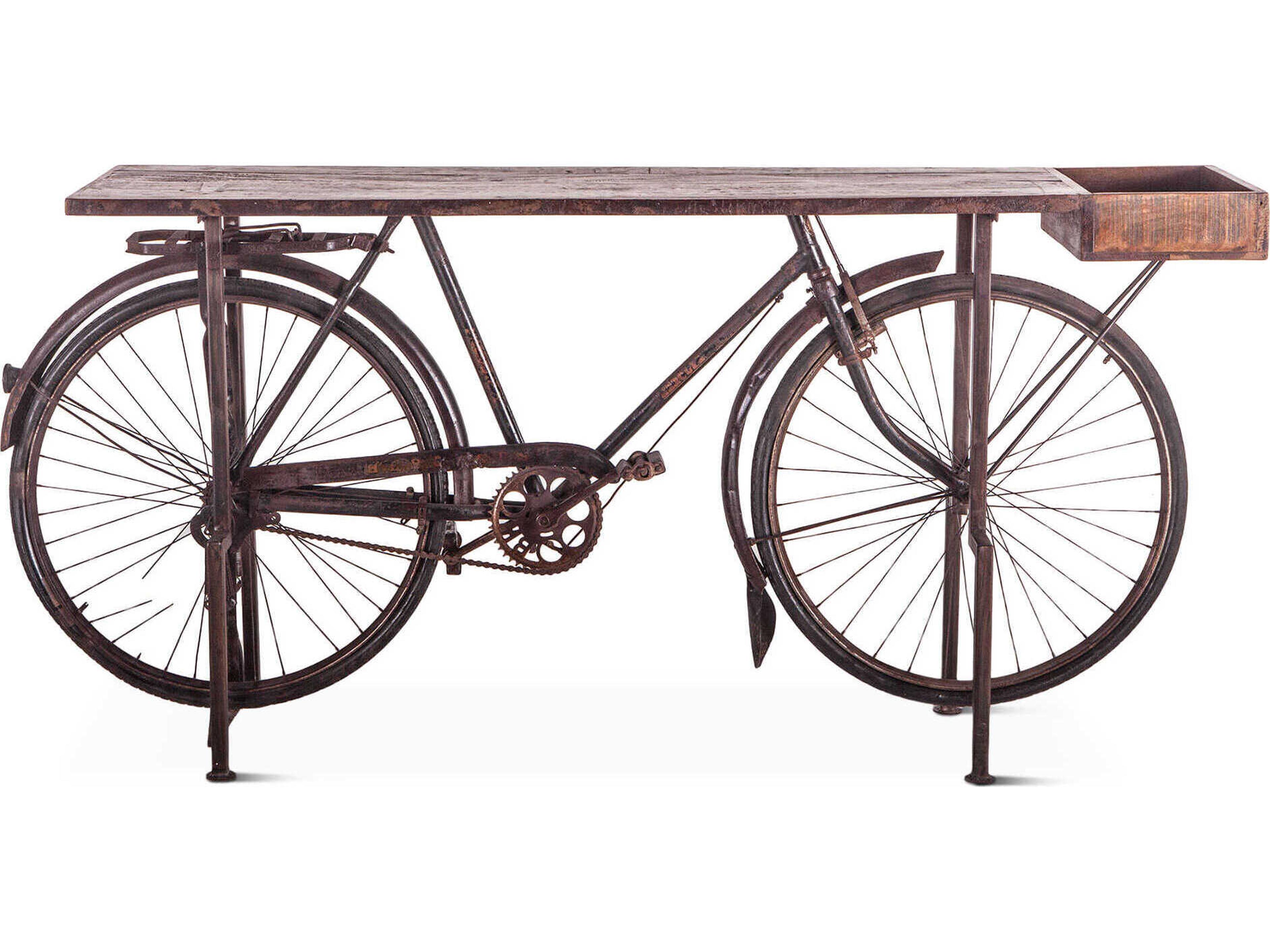 World Interiors Paxton Rectangular Wood Natural Console Table