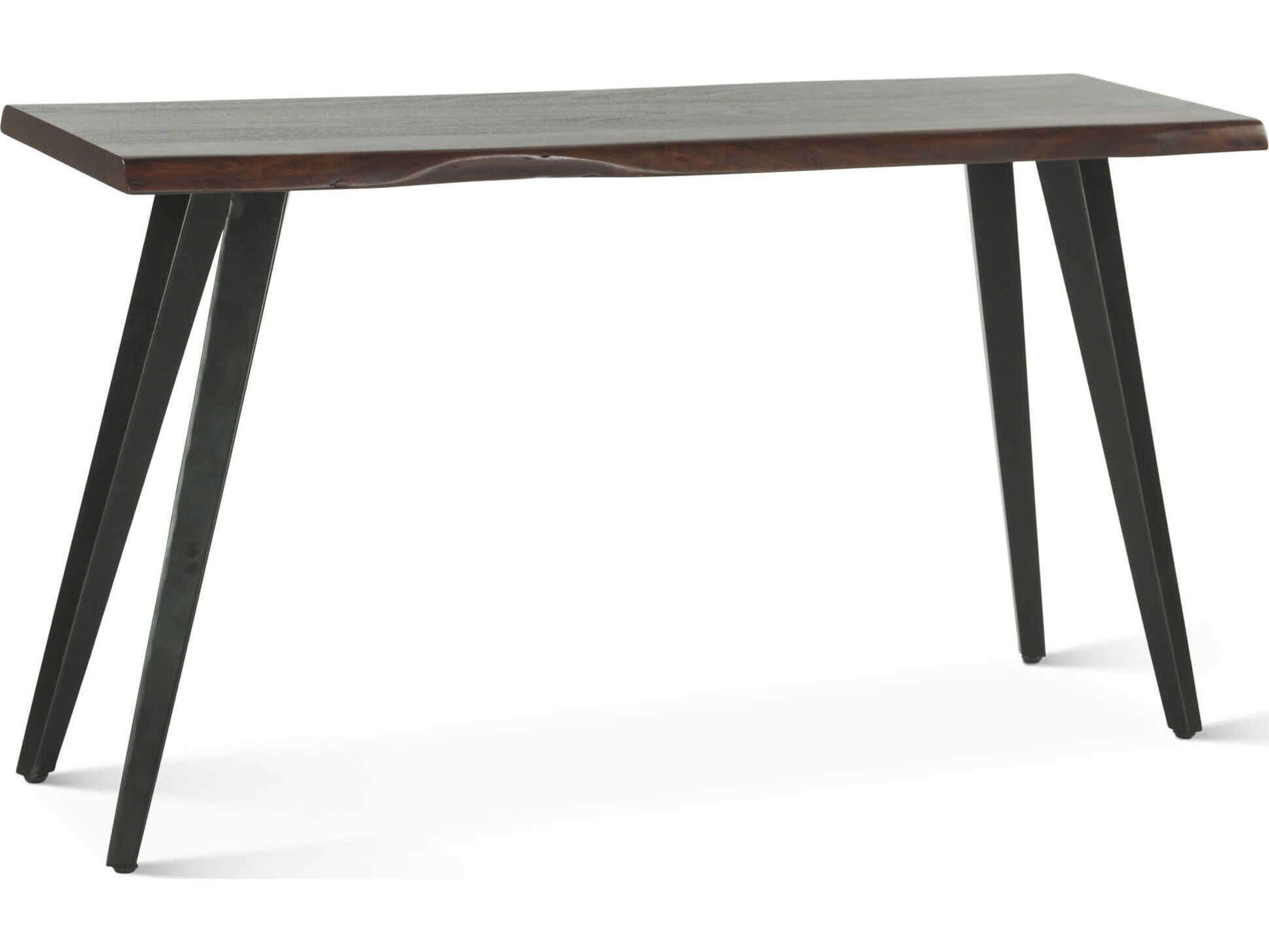 World Interiors Knoxville Rectangular Wood Walnut Console Table