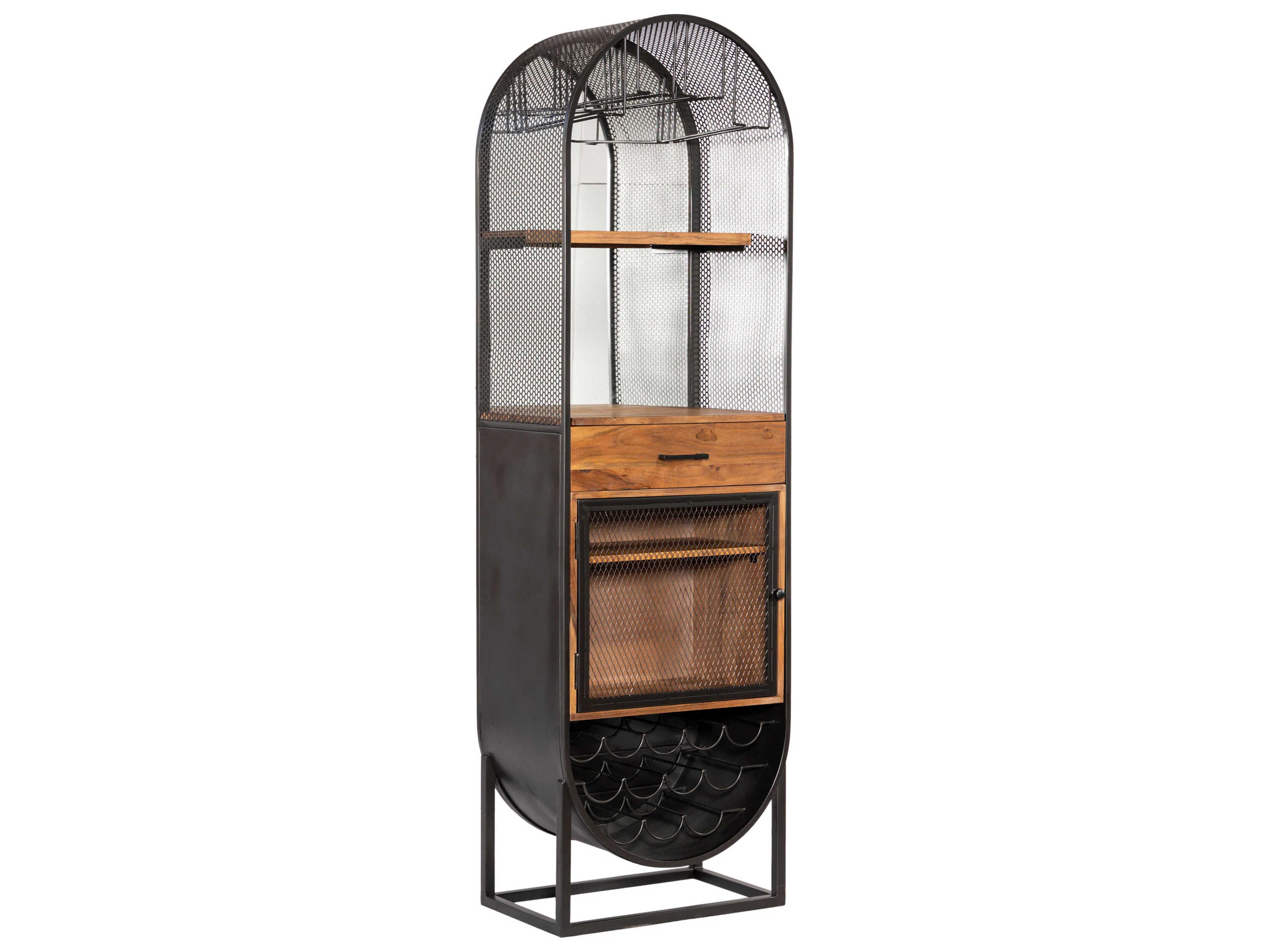 World Interiors Mescalero Black Mango Wood Bar Cabinet