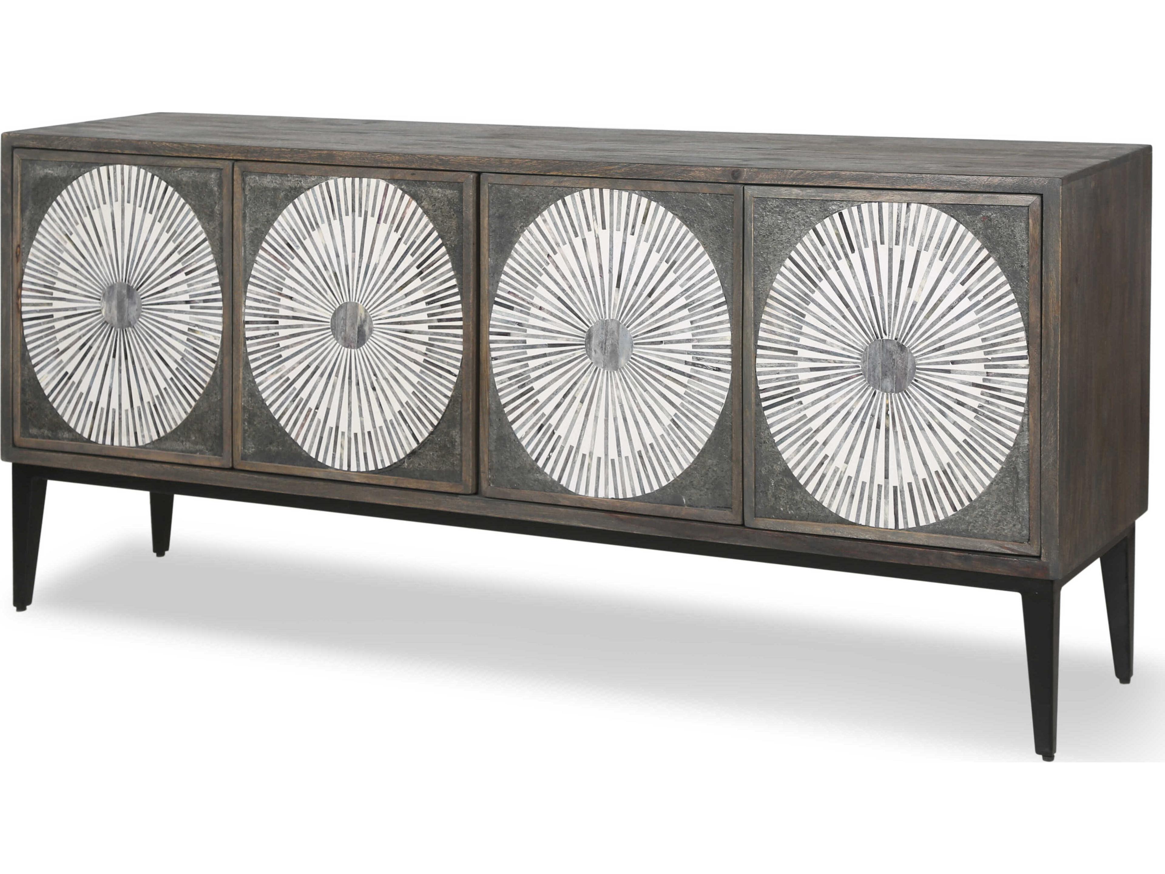 World Interiors Palm Desert 67" Mango Wood Grey Wash Sideboard