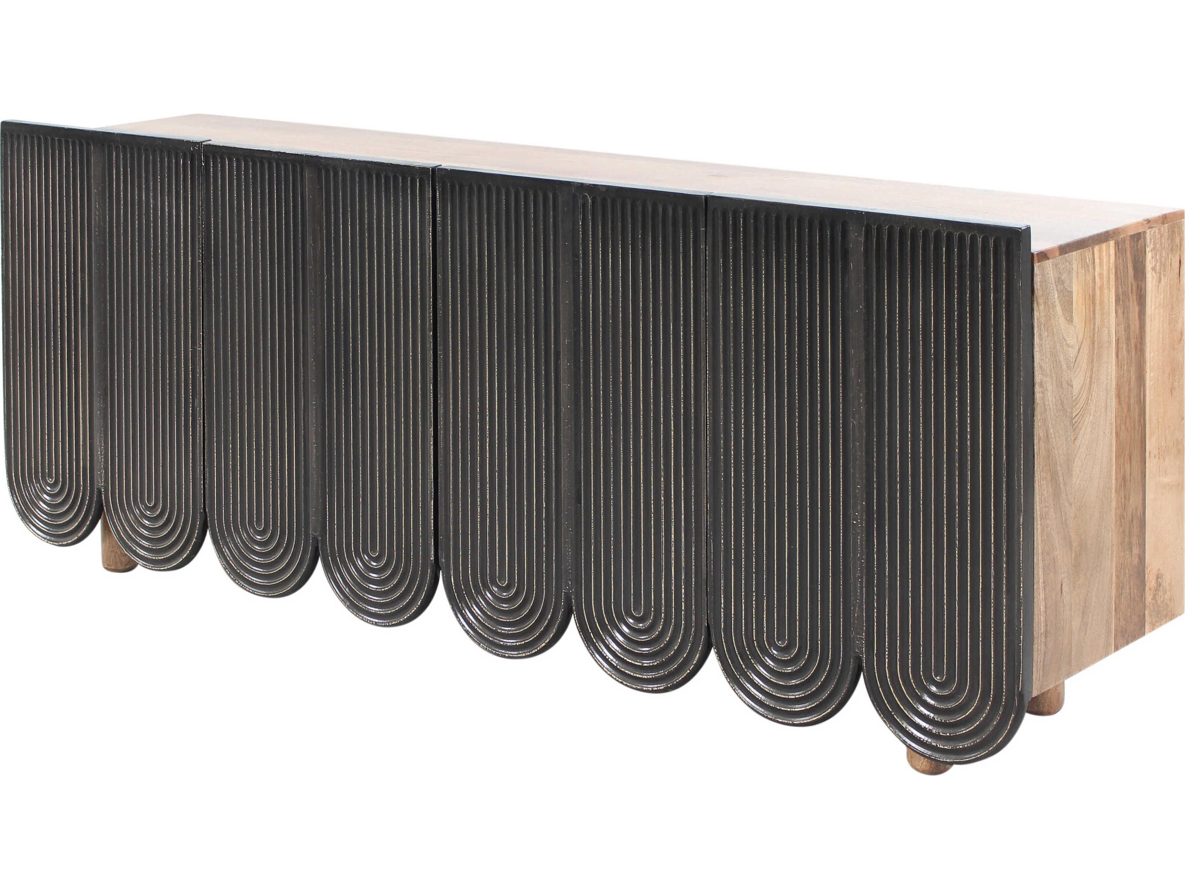 World Interiors Palm Desert 80" Mango Wood Natural Sideboard