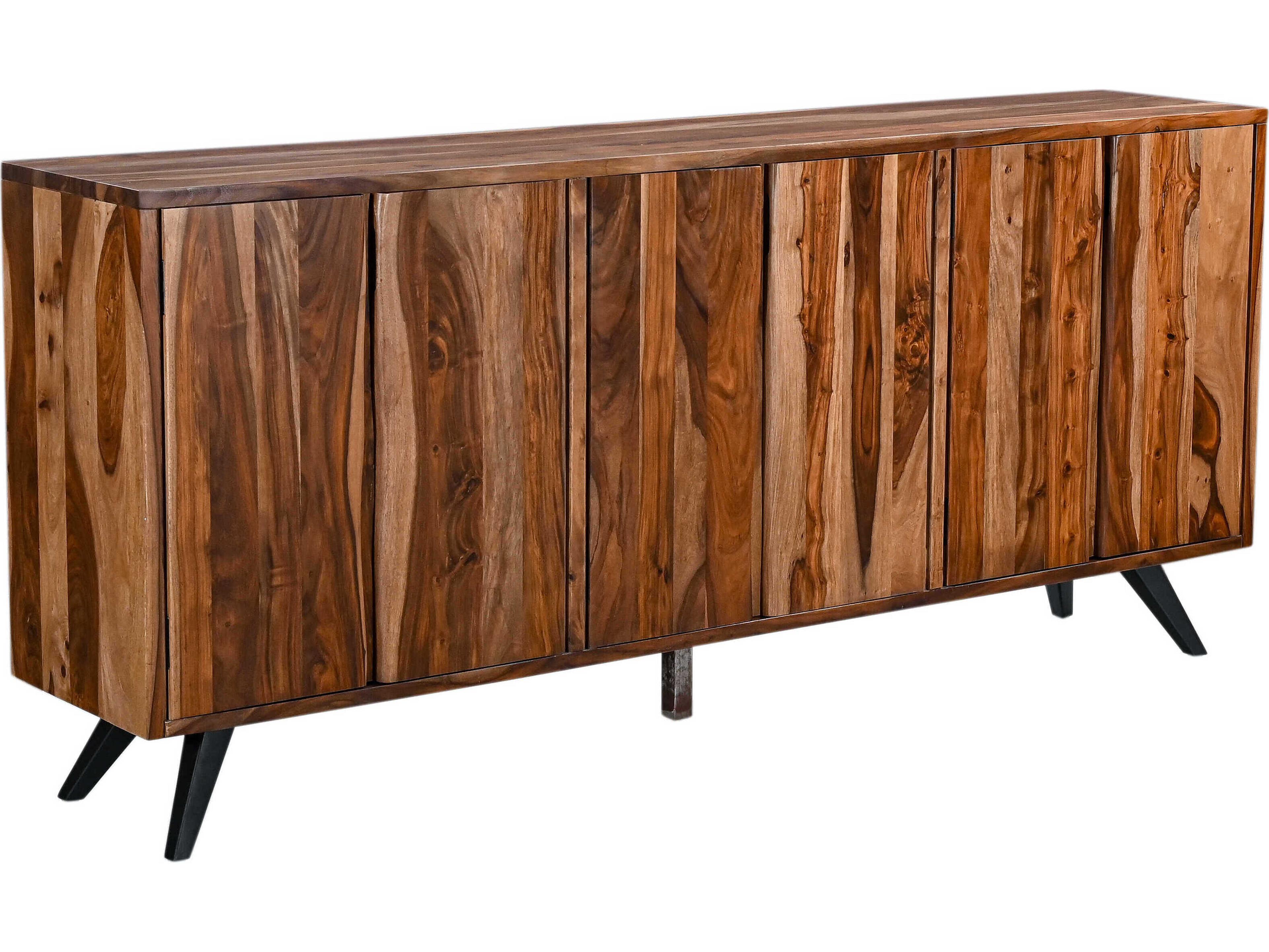 World Interiors Rosewood 90" Solid Wood Natural Sheesham Sideboard