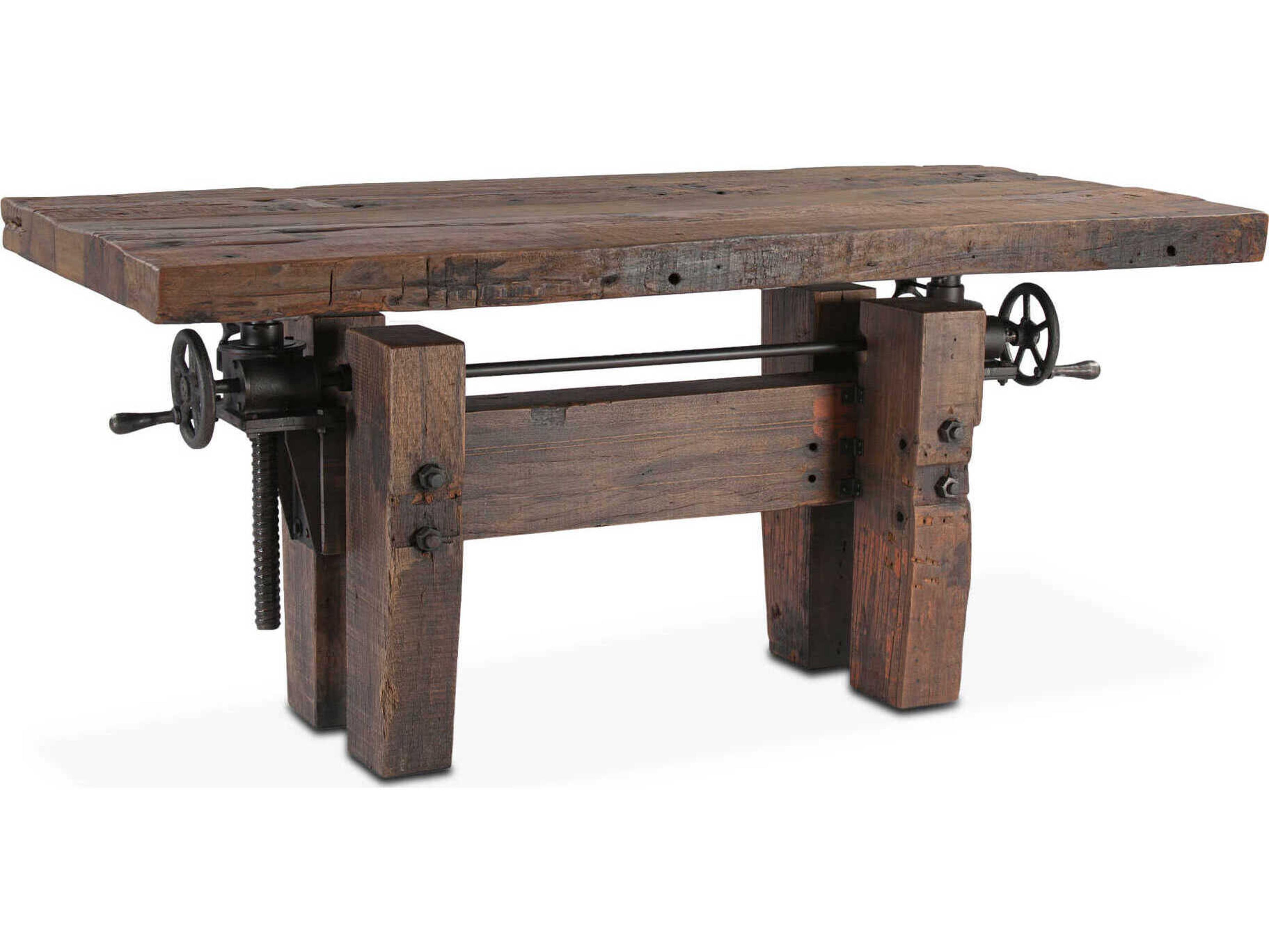 World Interiors Rustic Revival Rectangular Wood Natural Dining Table